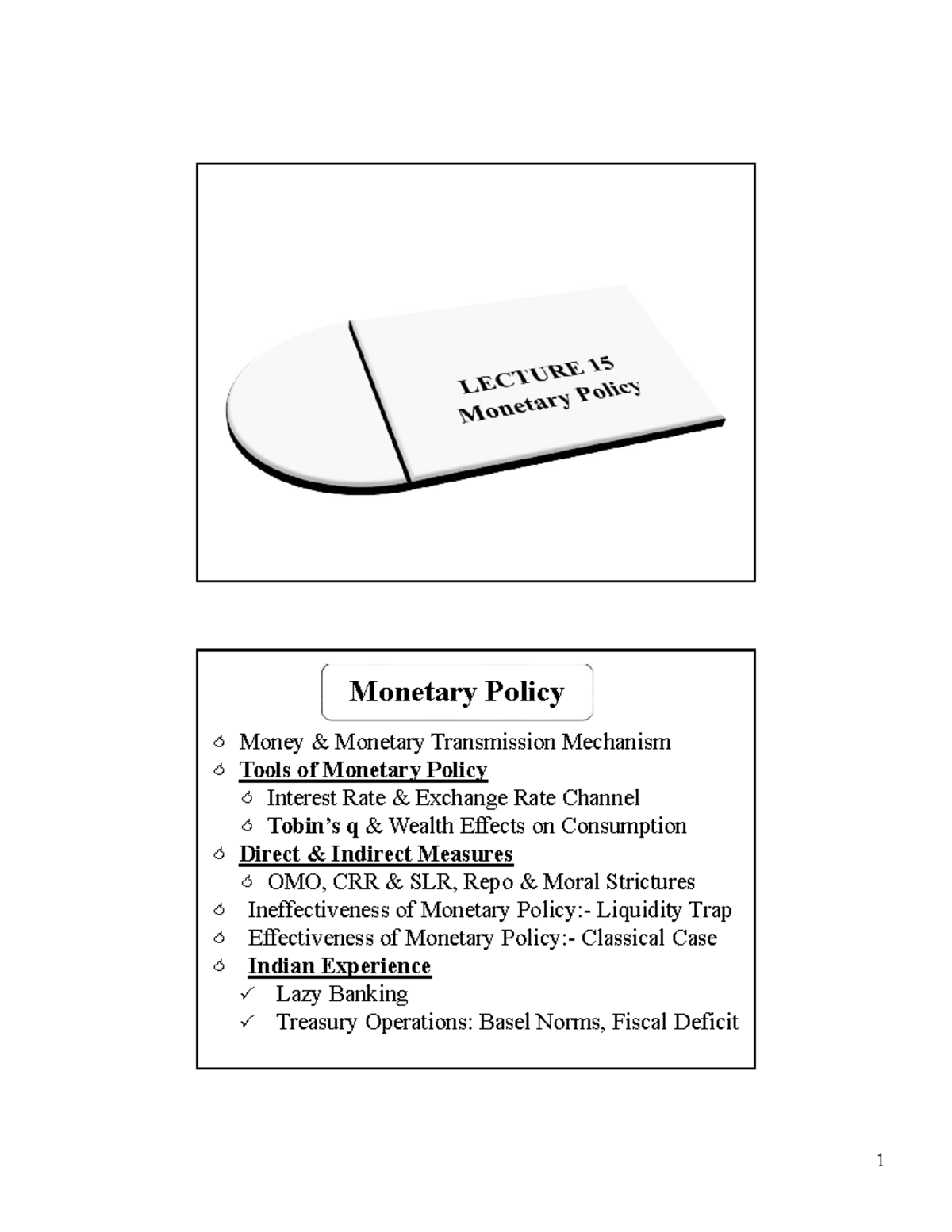 Monetary Policy Tools and Transmission Mechanisms: An Analysis (Mac L ...