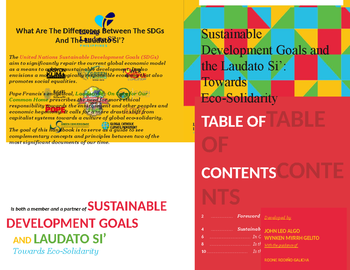 Handbook on SDGs & Laudato Si: A Guide to Sustainable Development Goals ...
