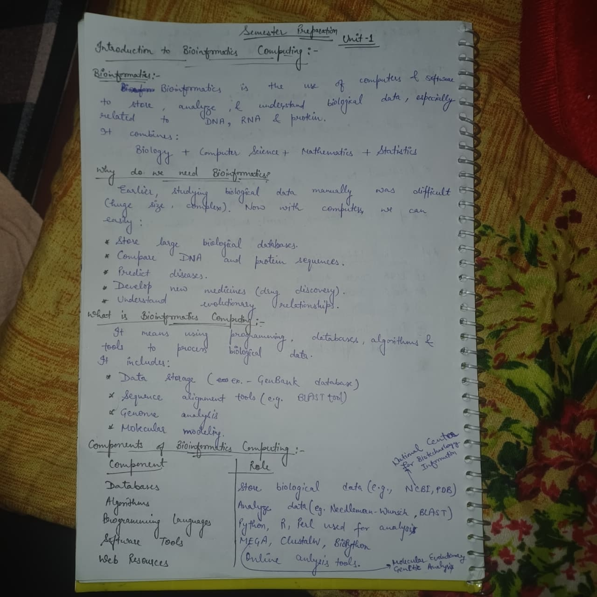 Chap 1 - Complete Notes for Bioinformatics (BINFORM) - Studocu