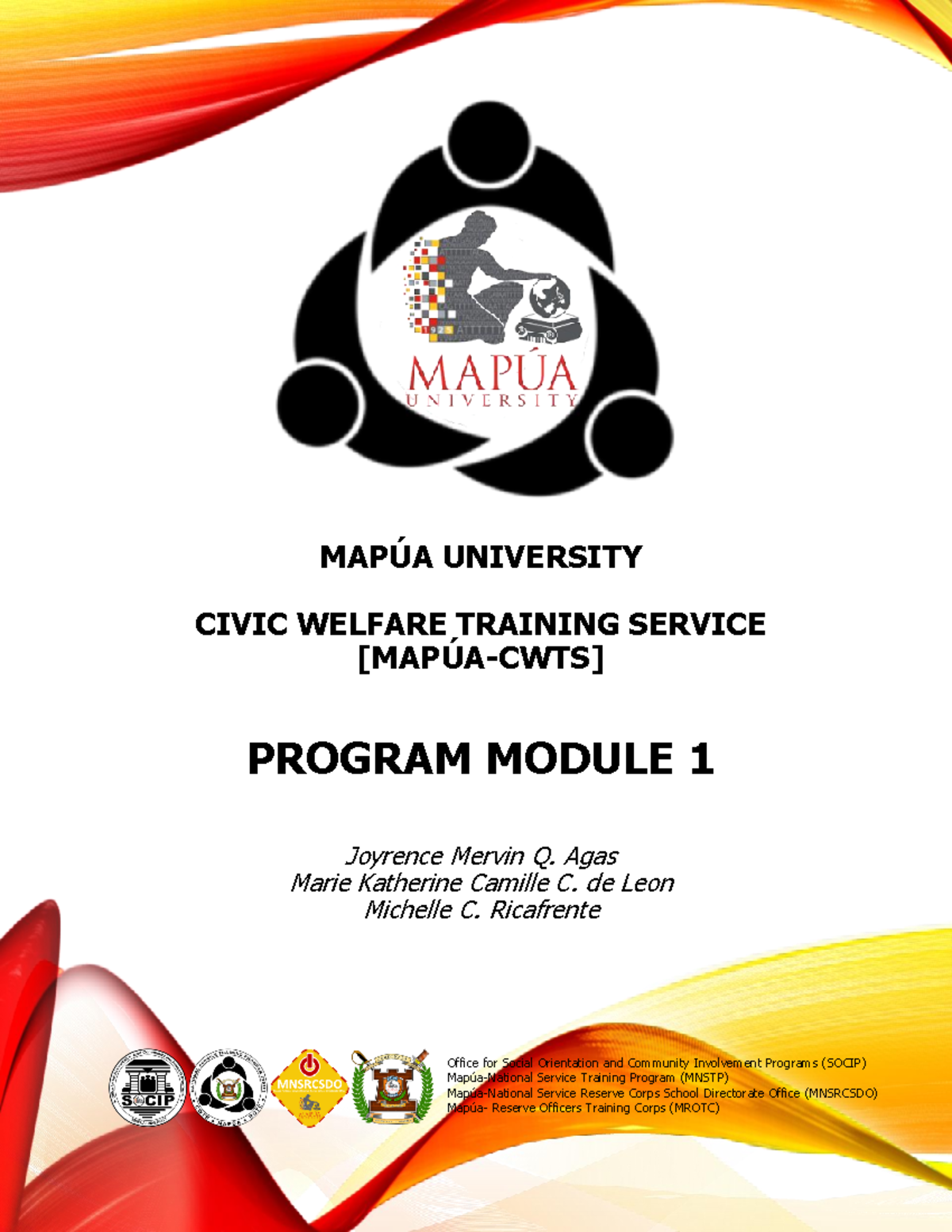 CWTS 2019 Module 1: Introduction to Civic Welfare Training Service ...