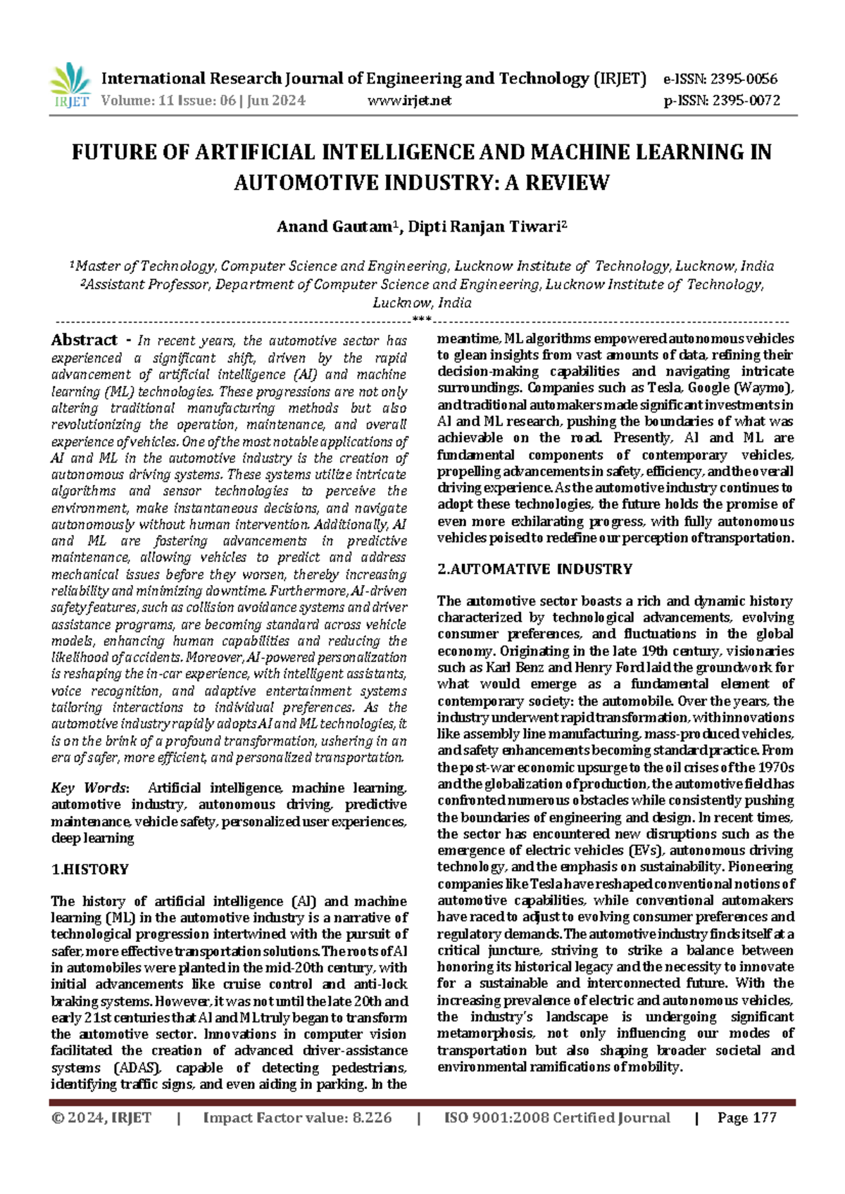 Future of Artificial Intelligence and Machine Learning in Automotive ...