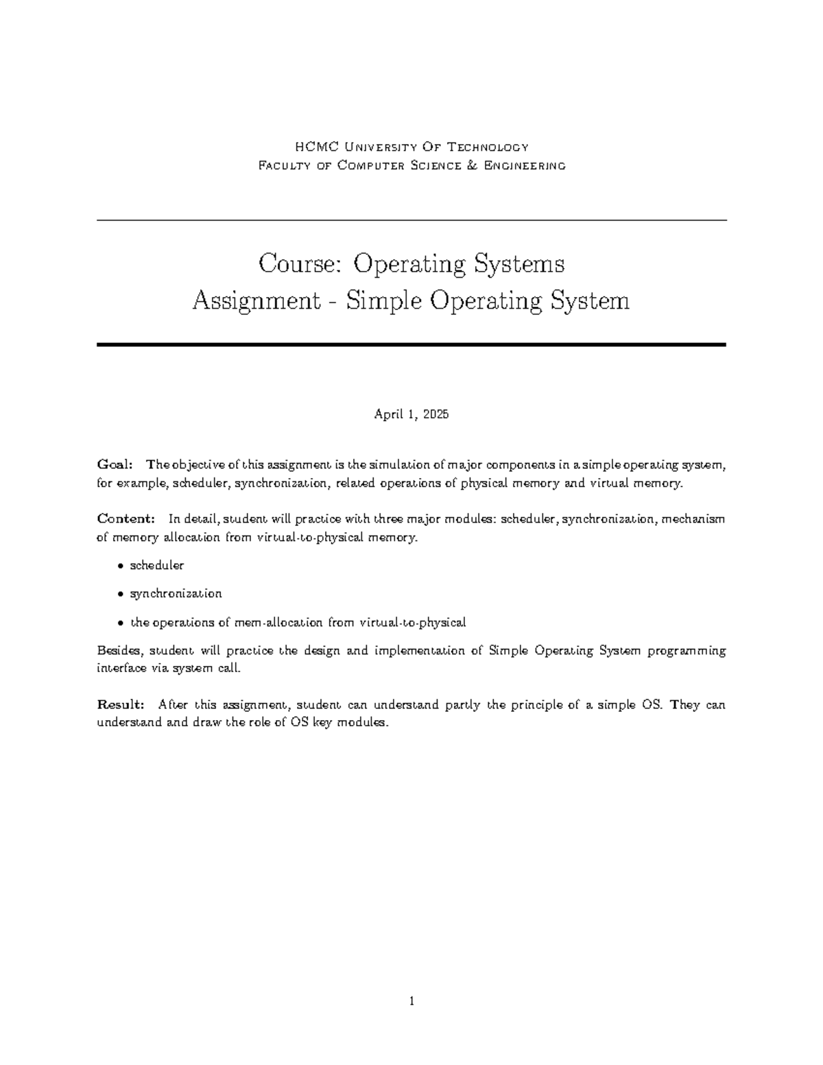 Final Exam - System Call Implementation in Simple OS (Prog Hk251) - Studocu