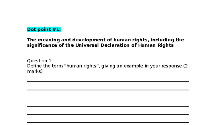 Unit 2 AOS3 Practice Test: Human Rights & Legal Changes - Studocu