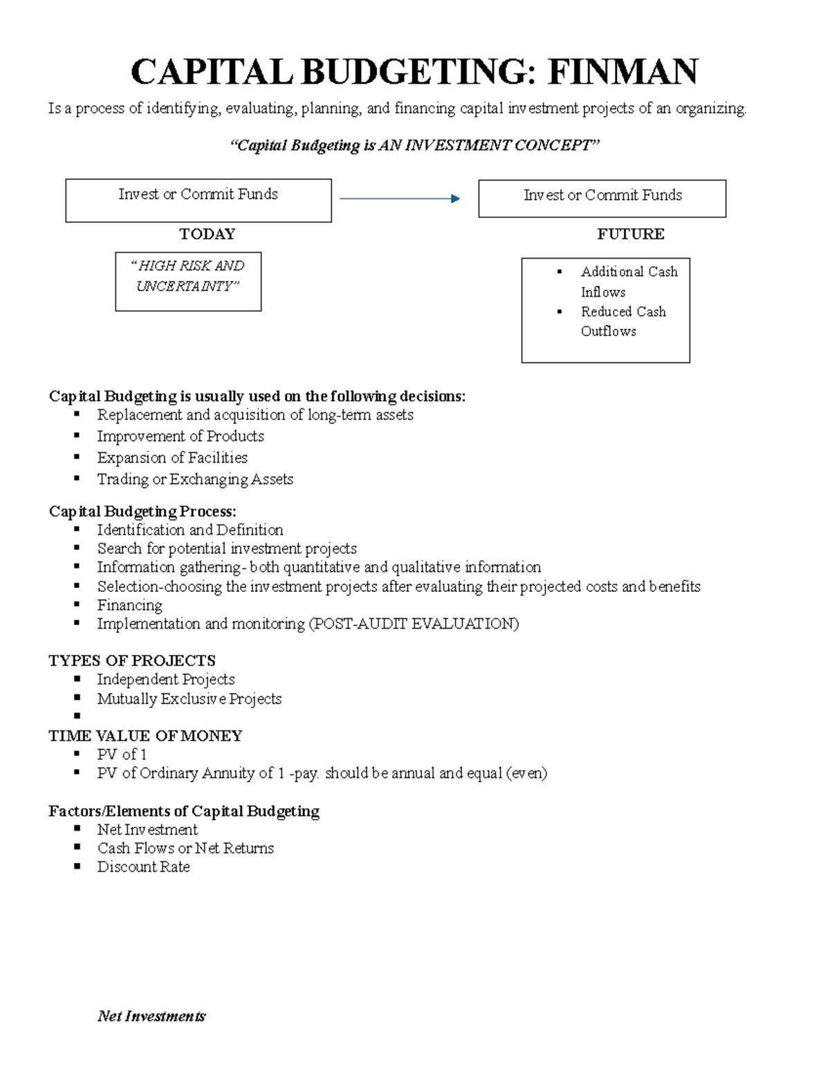 Capital Budgeting 11 - go lang - CAPITAL BUDGETING: FINMAN Is a process ...
