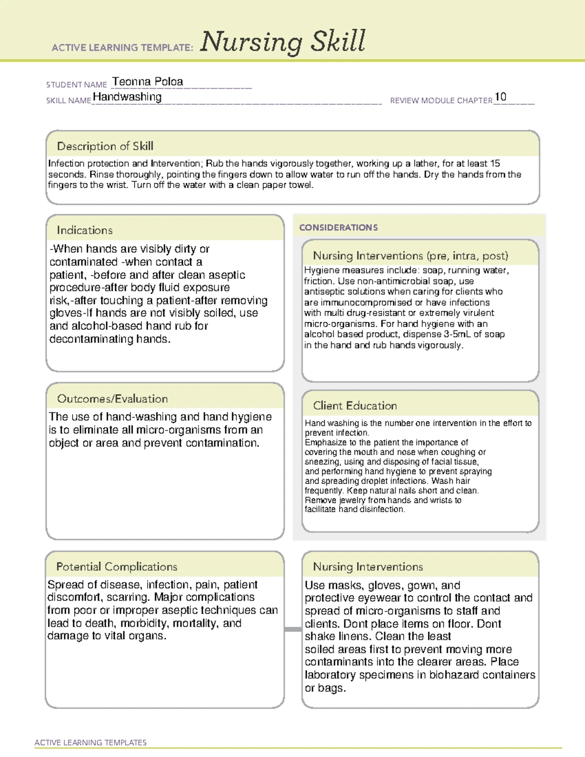 Blood Administration Skills Checklist for Nursing Students - Studocu