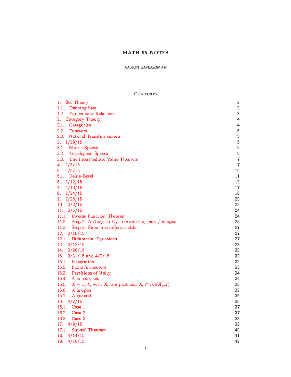 MATH 55 NOTES: Comprehensive Study Guide by Aaron Landesman - Studocu
