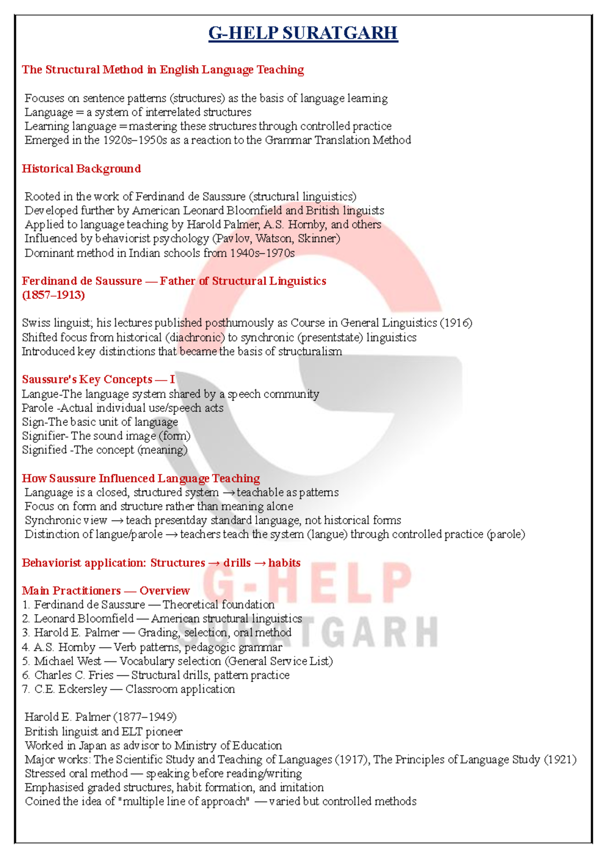 The Structural Method in English Language Teaching: An Overview ...
