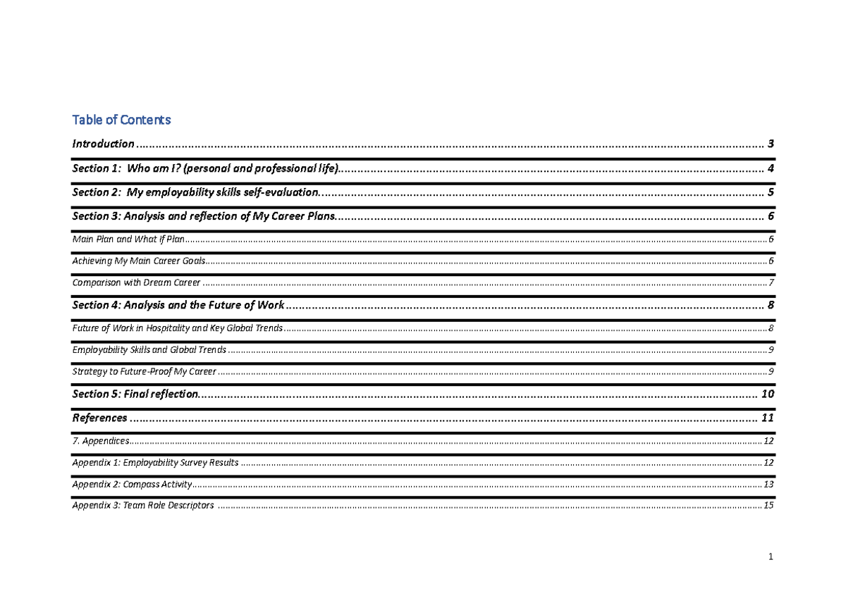 MGMT1003 Career Plan: Personal Reflection and Future Strategies - Studocu