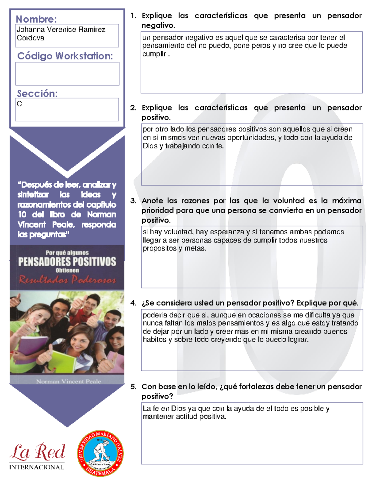 Cap 10 - Desarrollo Humano y Profesional I - Explique las ...