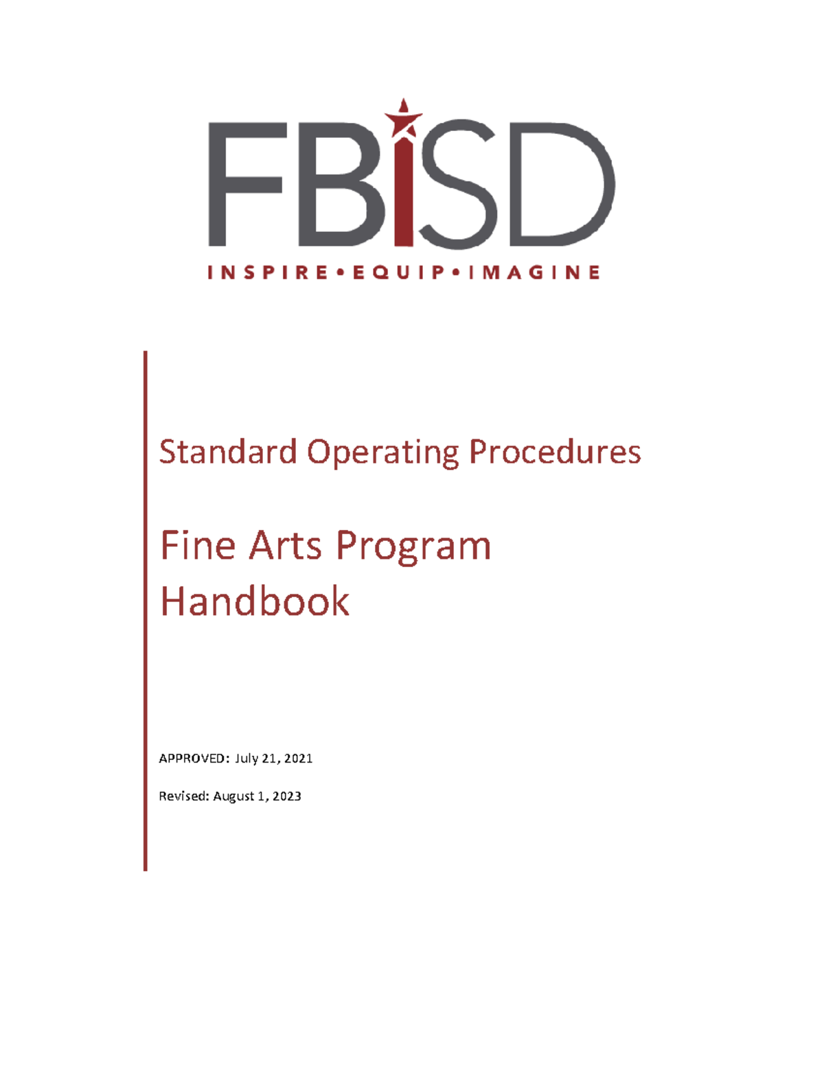 Fort Bend ISD Fine Arts Program Handbook 2023-2024 - Studocu