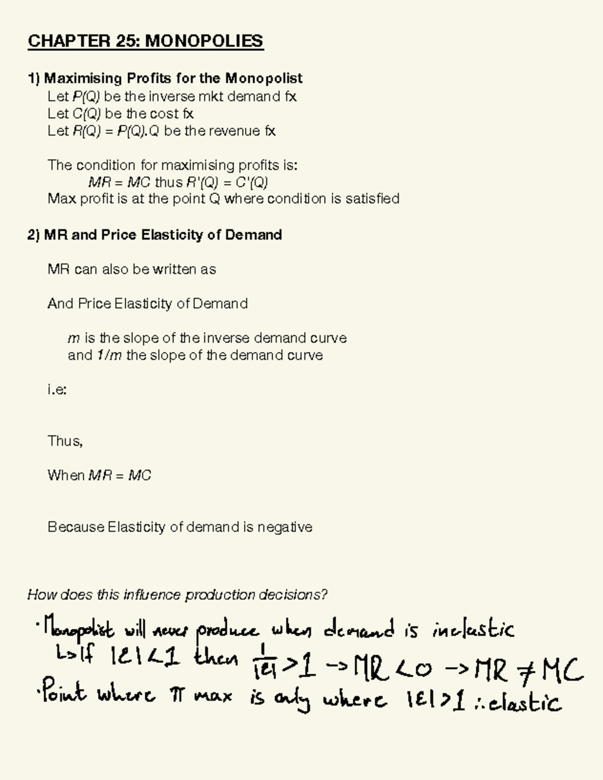 Ch25+26 Notes - Summaries on Chapter 25 and 26 of Varian - CHAPTER 25 ...