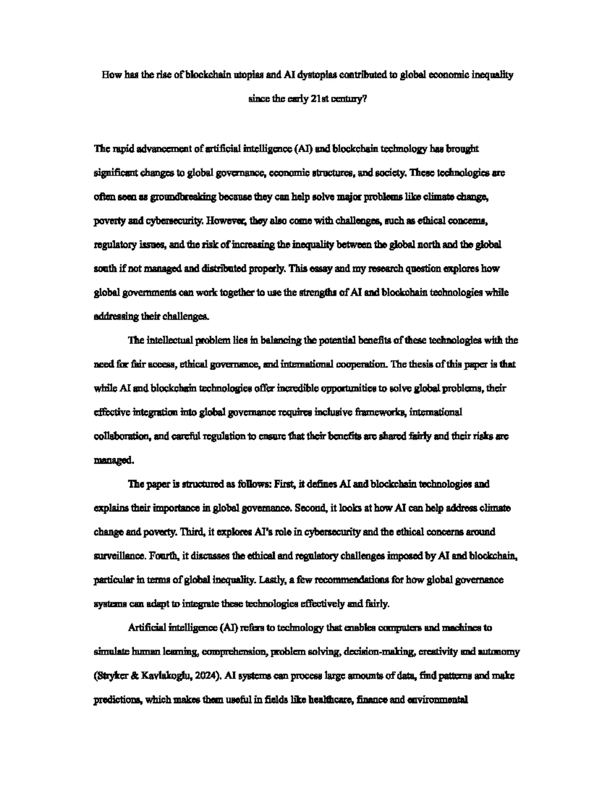2J03 Research Proposal: Tariffs and the Rise of Economic Nationalism ...