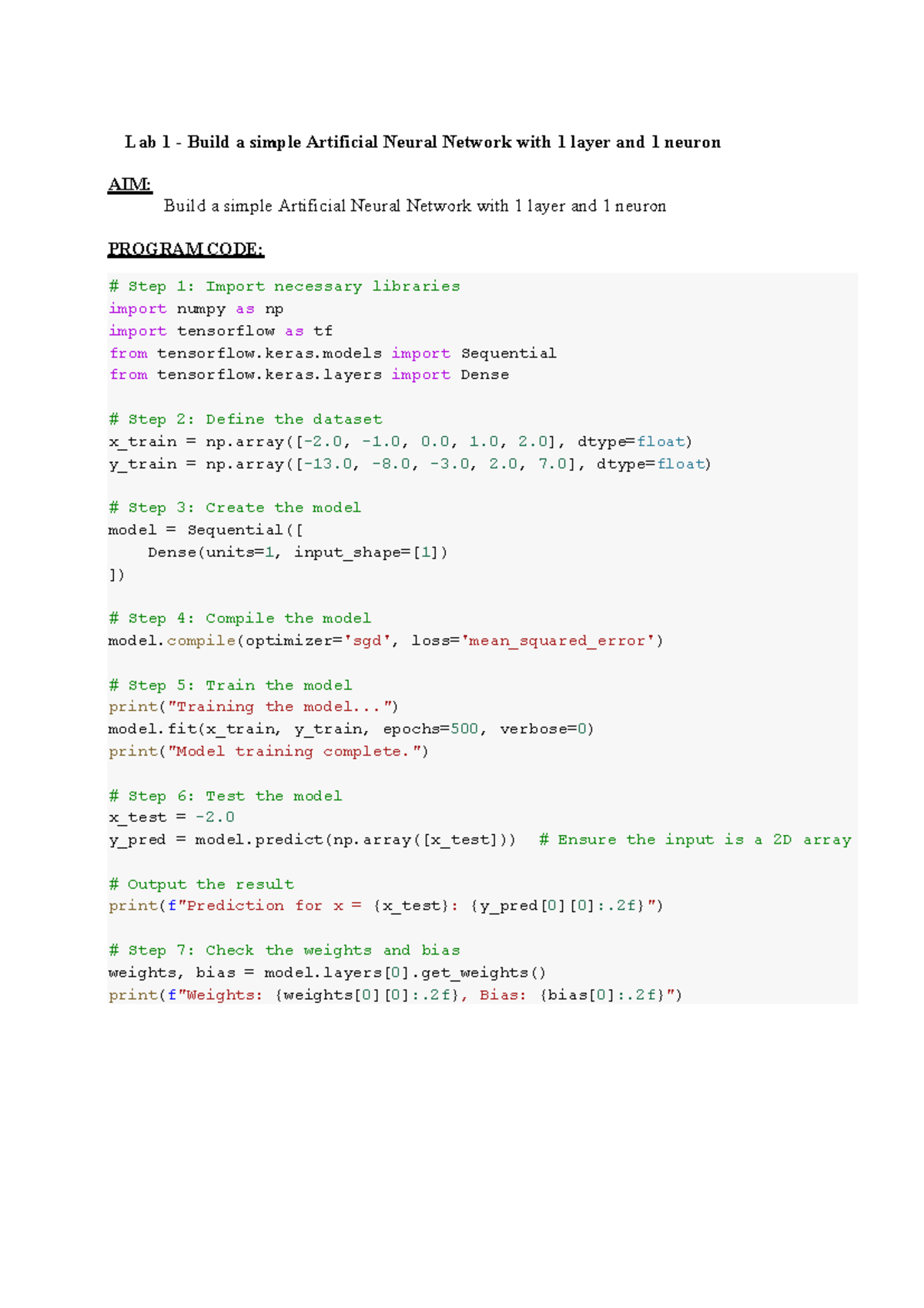 DL Lab 1-5 - hth - Lab 1 - Build a simple Artificial Neural Network ...