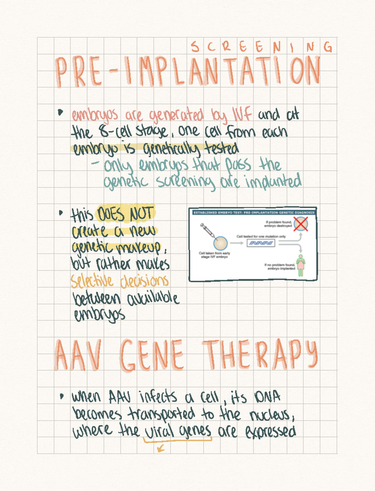 Lecture 23 Notes - S C R E E N I N G PRE IMPLANTATION embryos are ...