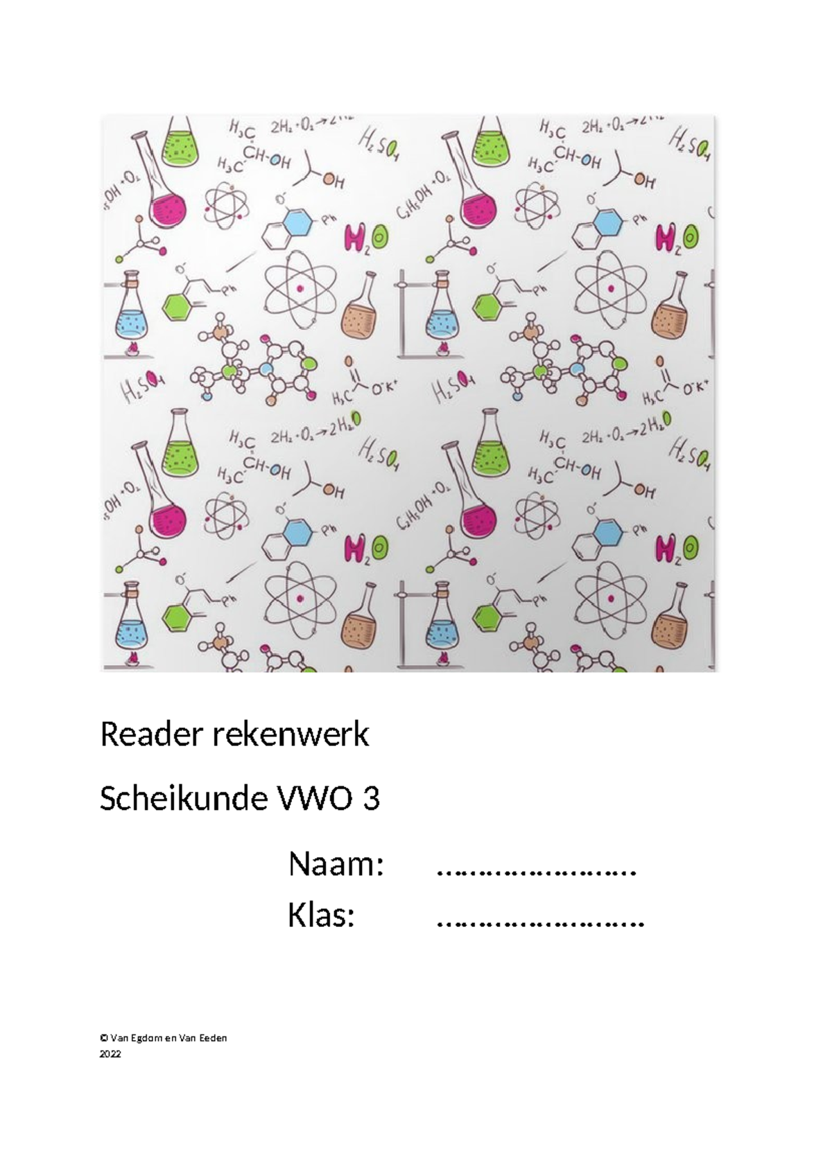 Rekenmodule Scheikunde VWO 3 - Reader 2022 - Studeersnel