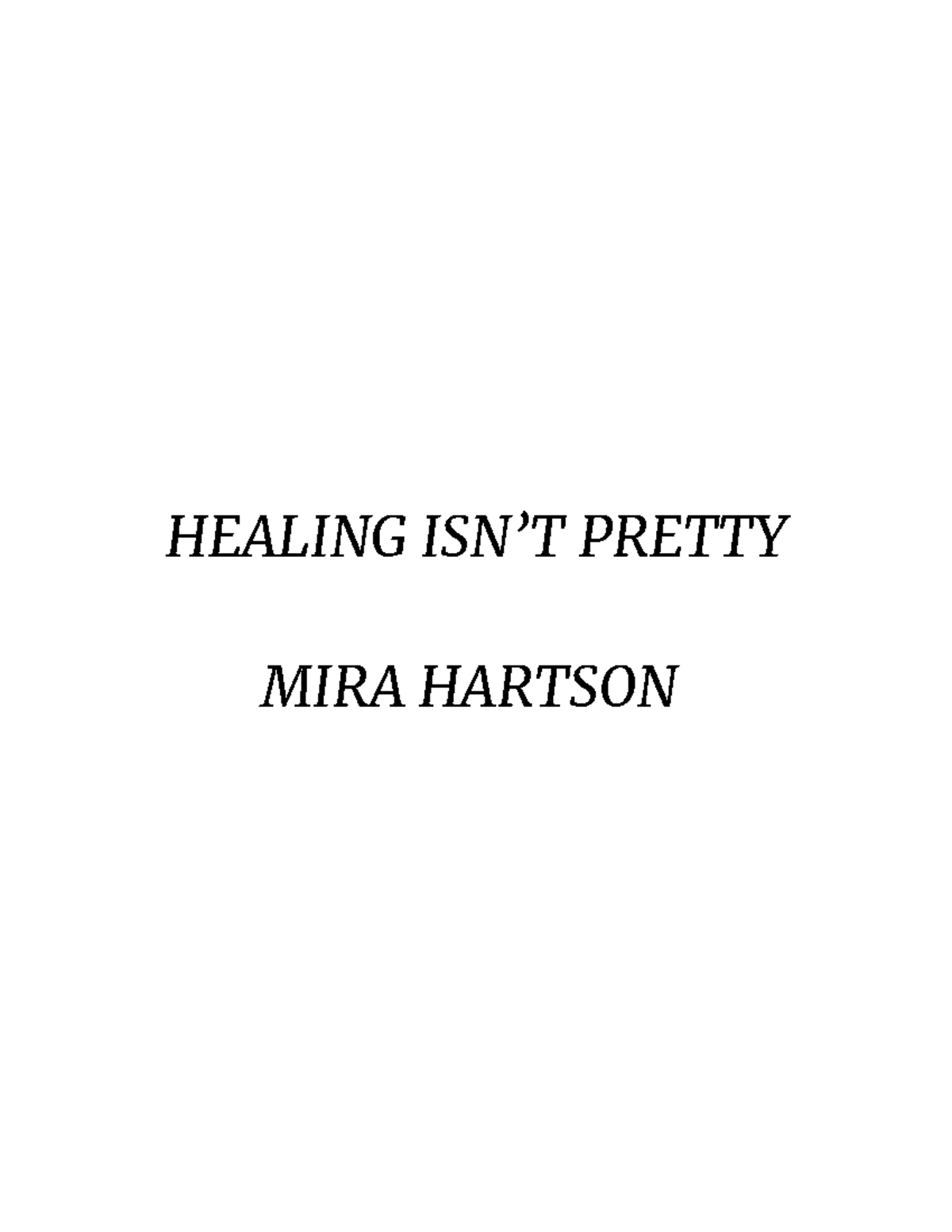 HEALING ISN - Document Preview