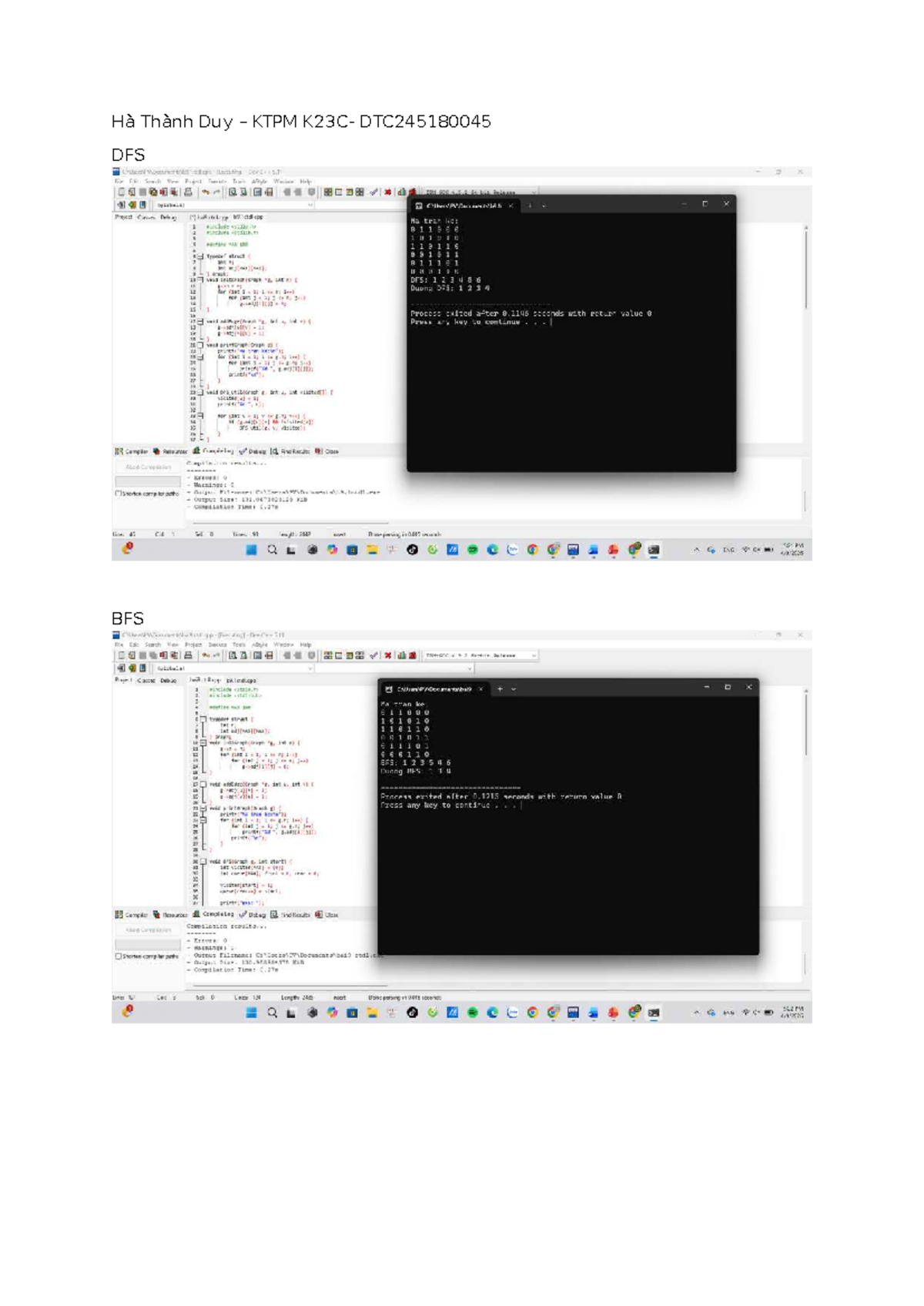 KTPM DTC245180045 Final Project: Graph Algorithms Implementation - Studocu