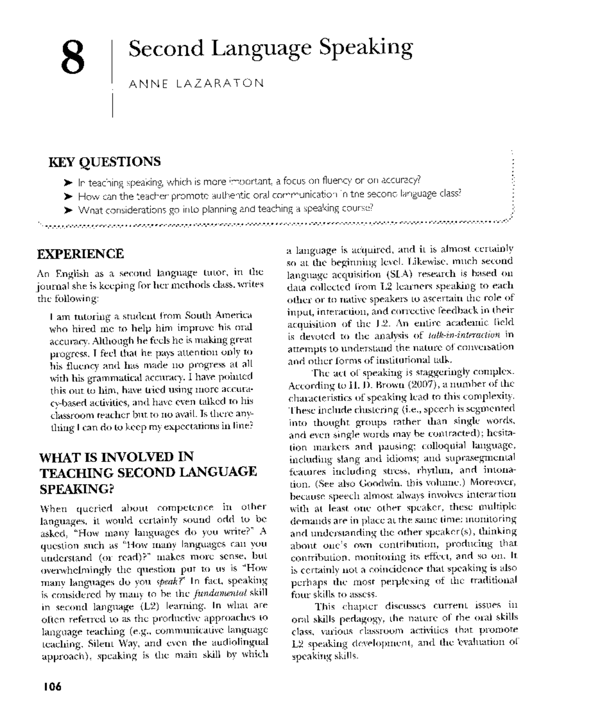 Teaching English as a Second Language (ESL) - Key Concepts and ...