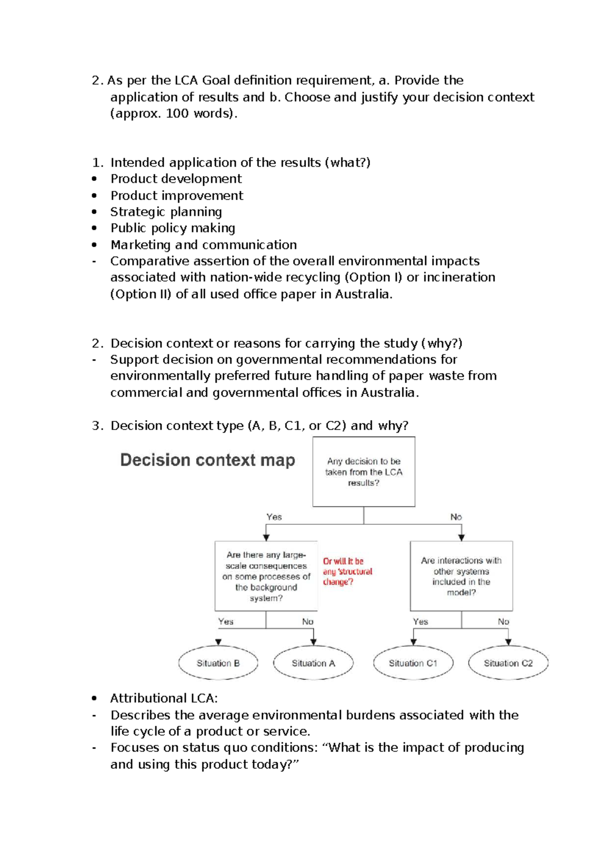 Q2 - Notes on LCA Process for Paper Waste Management - Studocu
