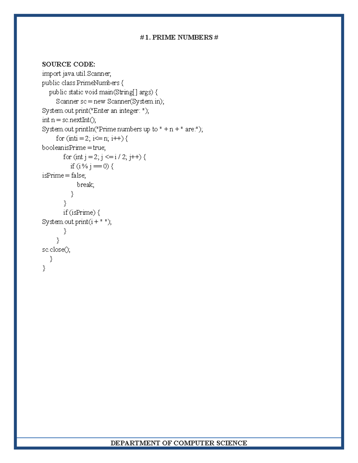 Java Lab Exercise: Prime Numbers, Random Generation & Multithreading ...