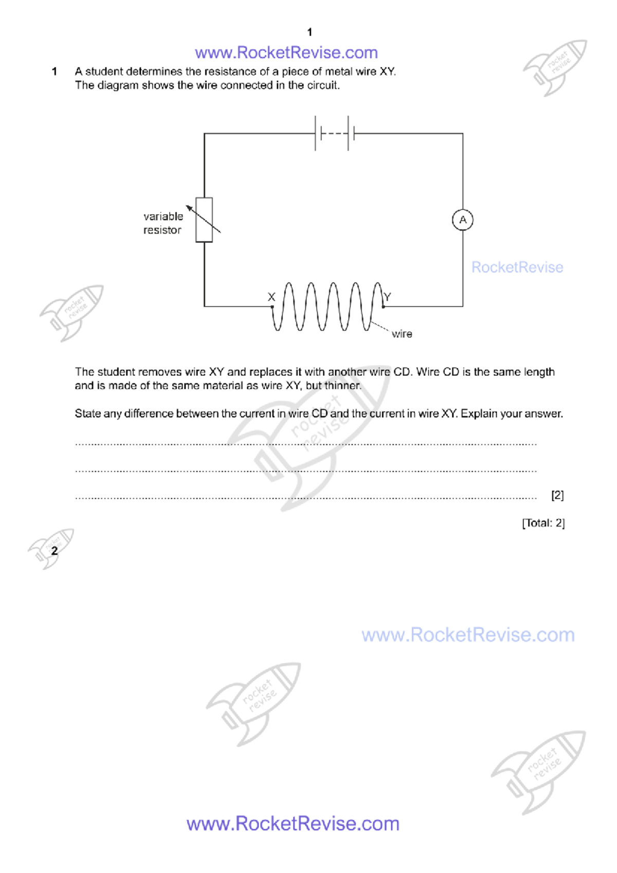 Resistance QP - Practical Experiment and Circuit Analysis - Studocu