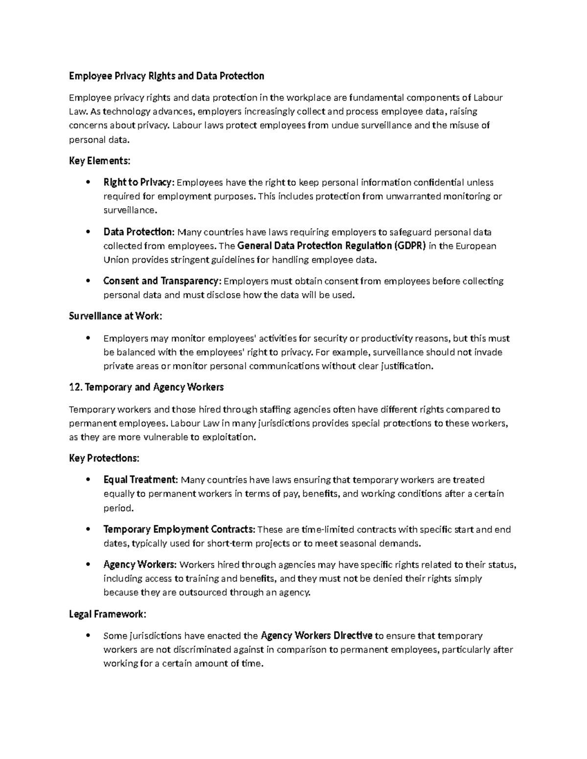 Employee Privacy Rights and Data Protection - As technology advances ...