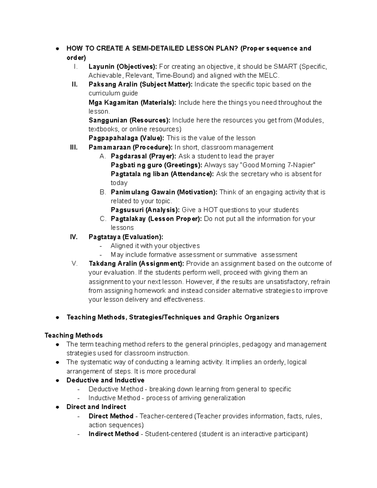 Creating an Effective Lesson Plan: A Comprehensive Guide (IMTSS) - Studocu