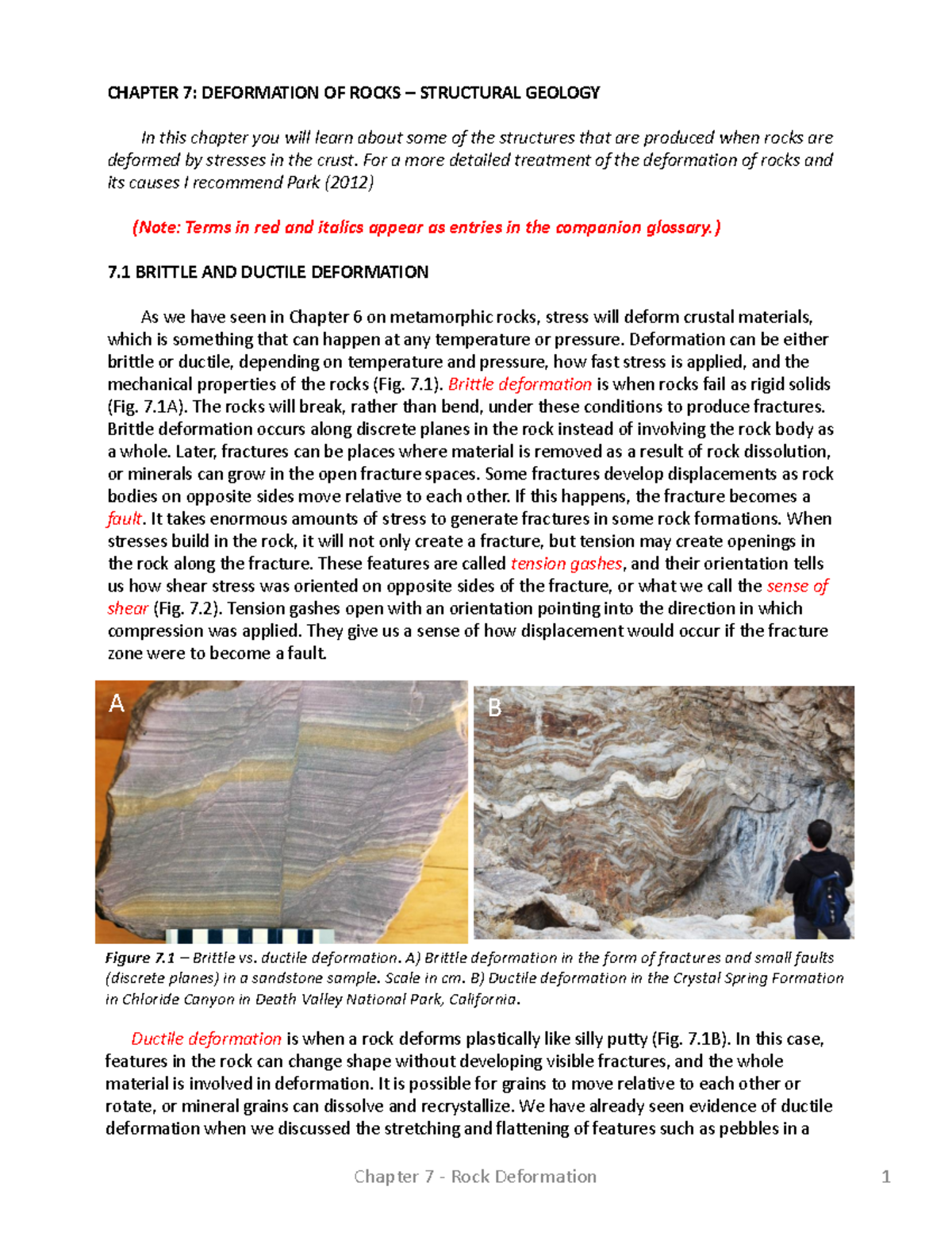 Chap 7: Deformation of Rocks - Structural Geology Overview - Studocu