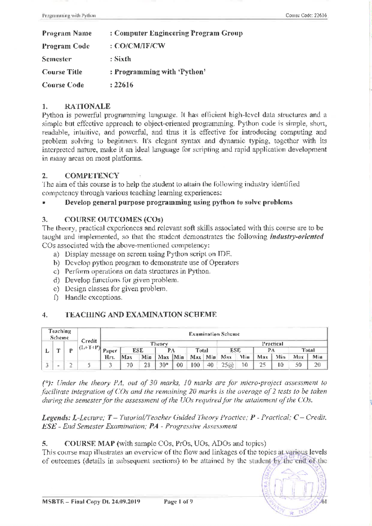 22616 - Programming with Python - Programming with Python Course Code ...