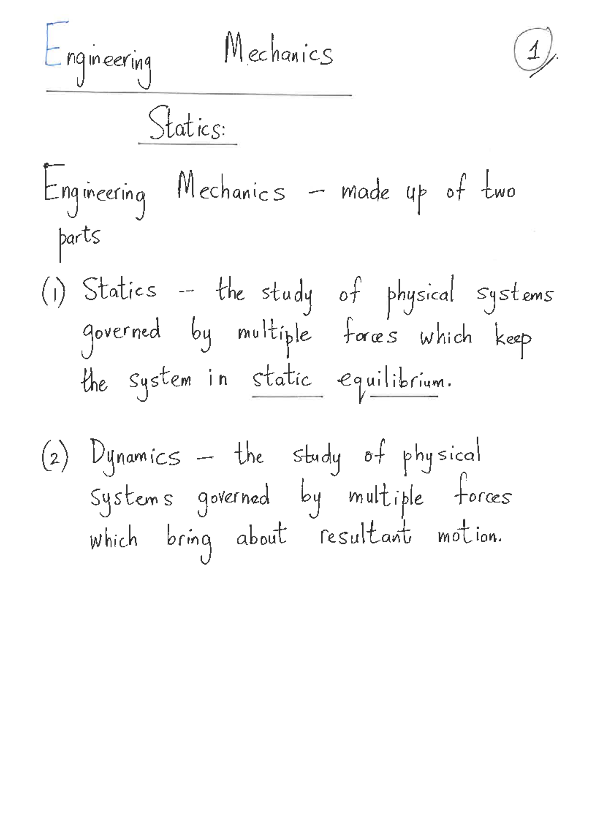 Engineering Mechanics 1 (Statics) - Weeks 7 & 8 Lecture Notes - Studocu