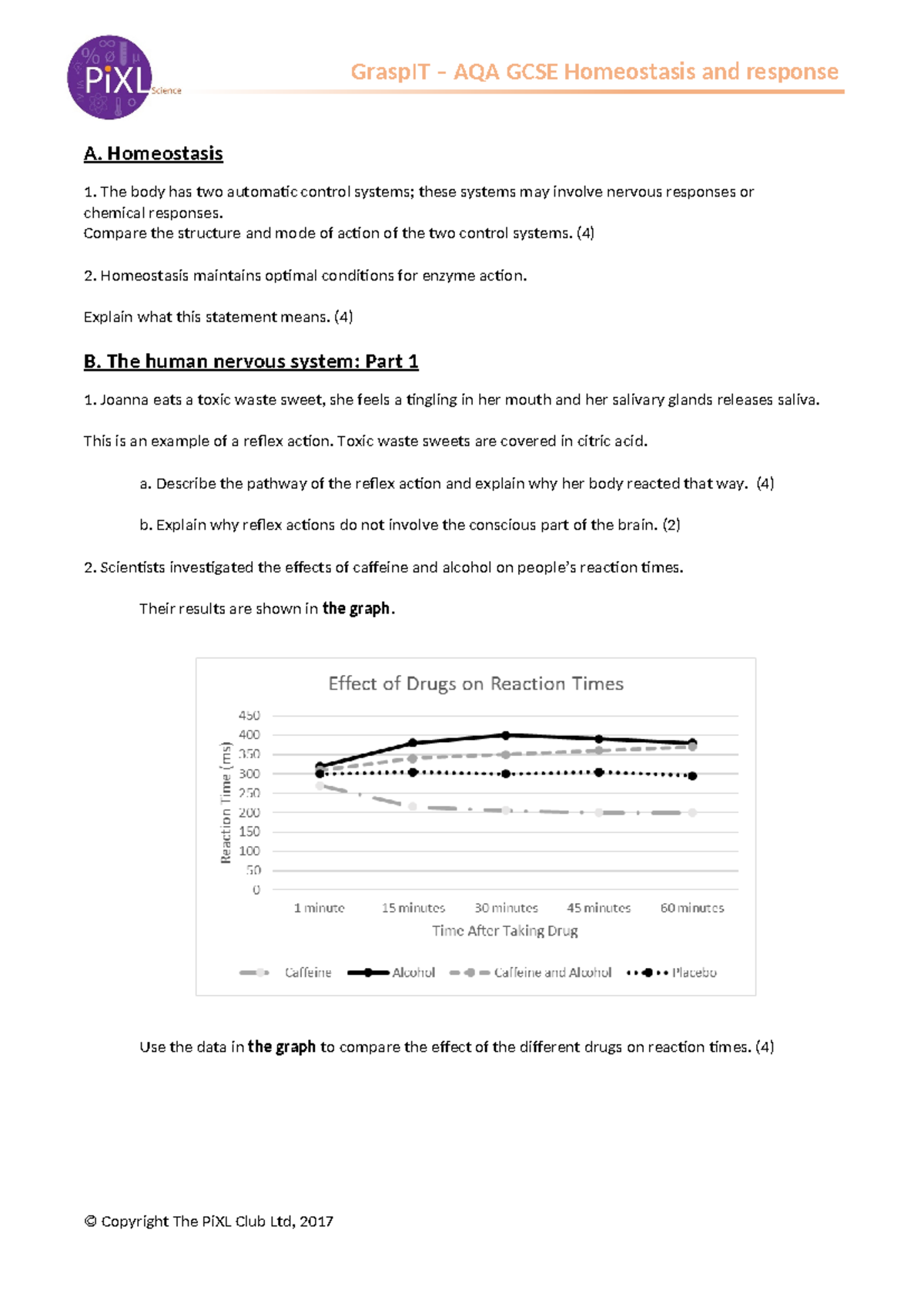 AQA Biology GCSE Homeostasis & Nervous System Revision Notes - Studocu
