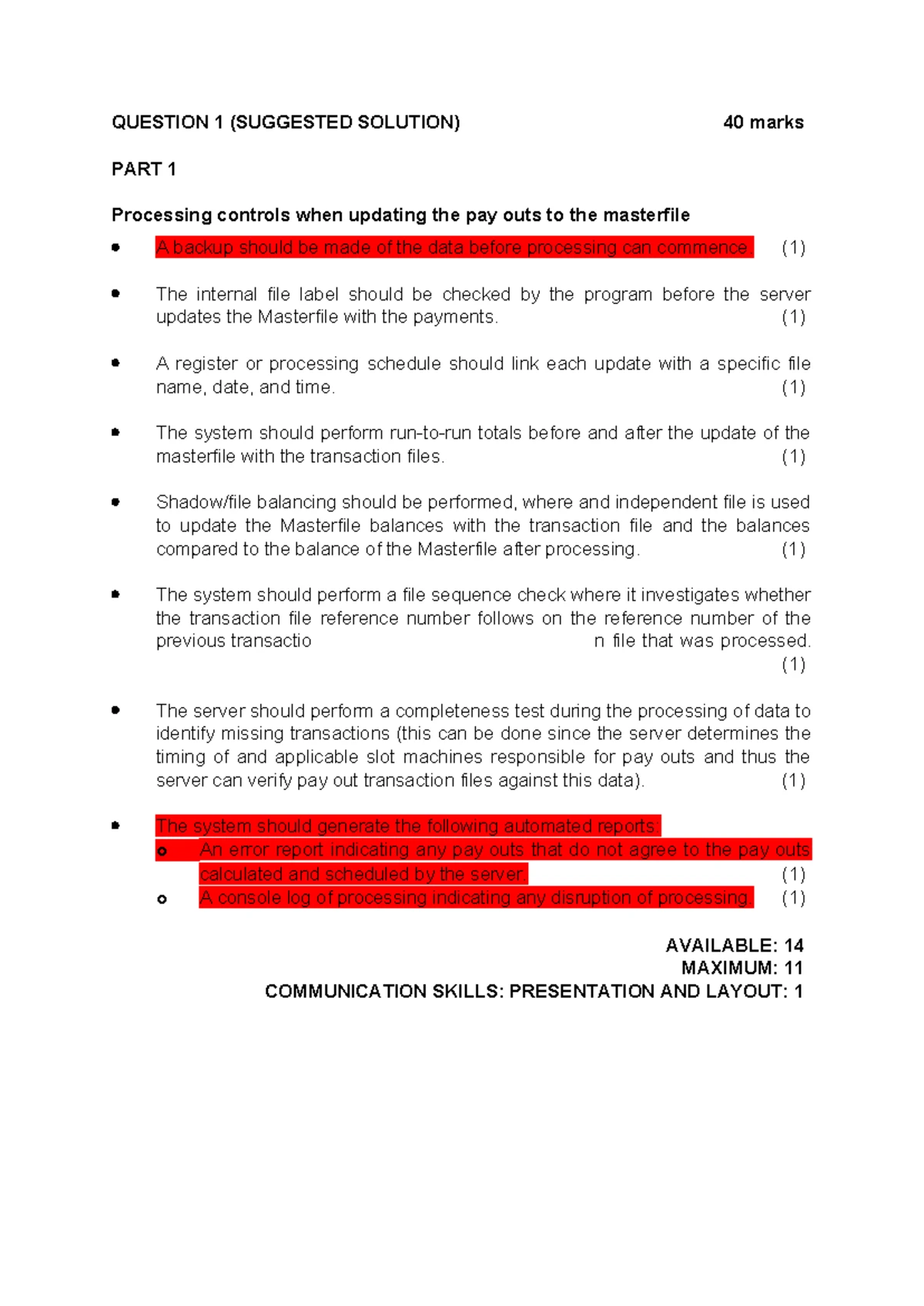 AUDIT 378 A1S2 2024 FINAL EXAM SUGGESTED SOLUTIONS - Studocu