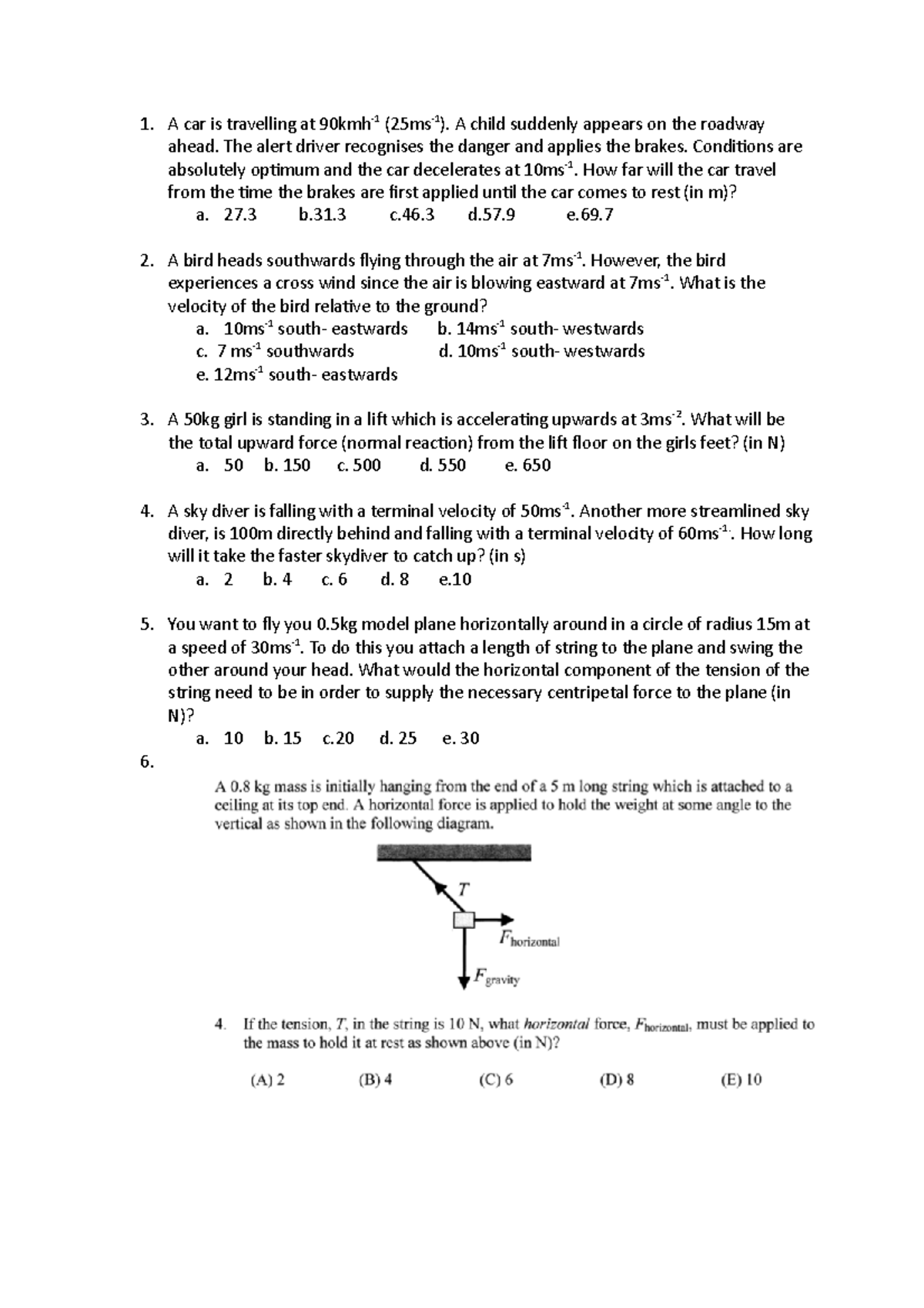 Tutorial 1: Physics Concepts and Problems - Studocu