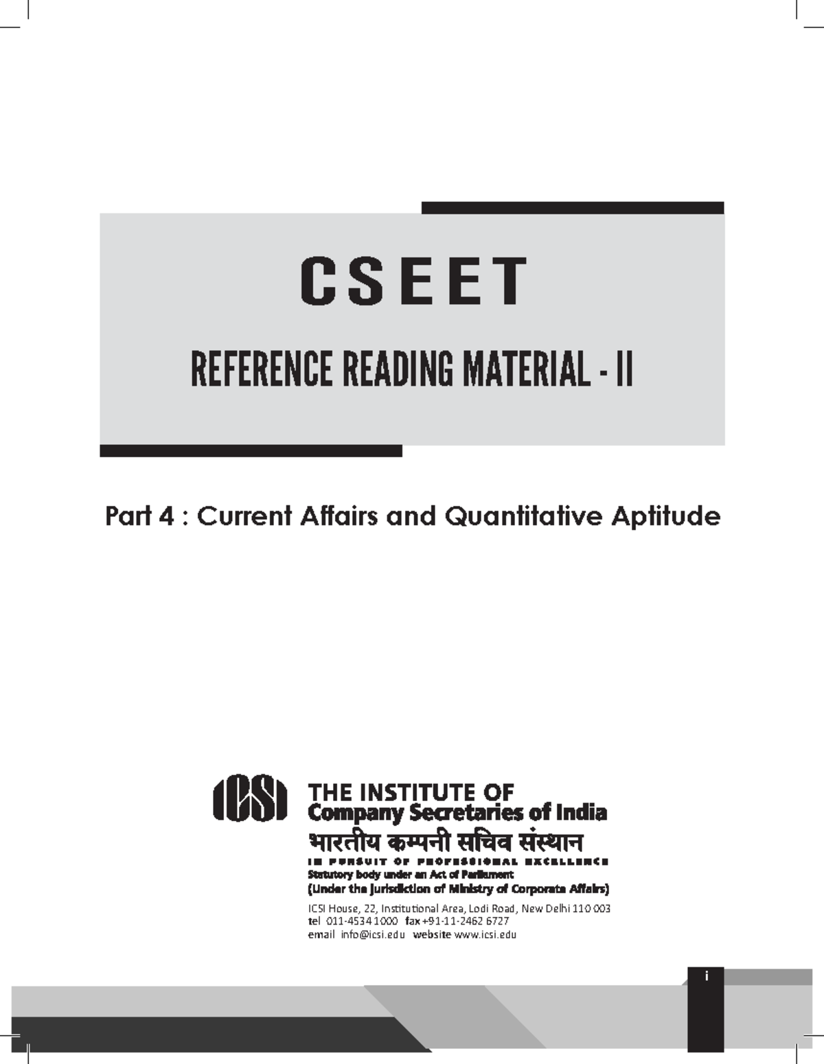 CSEET Module Part 2 - Current Affairs and Quantitative Aptitude Notes ...
