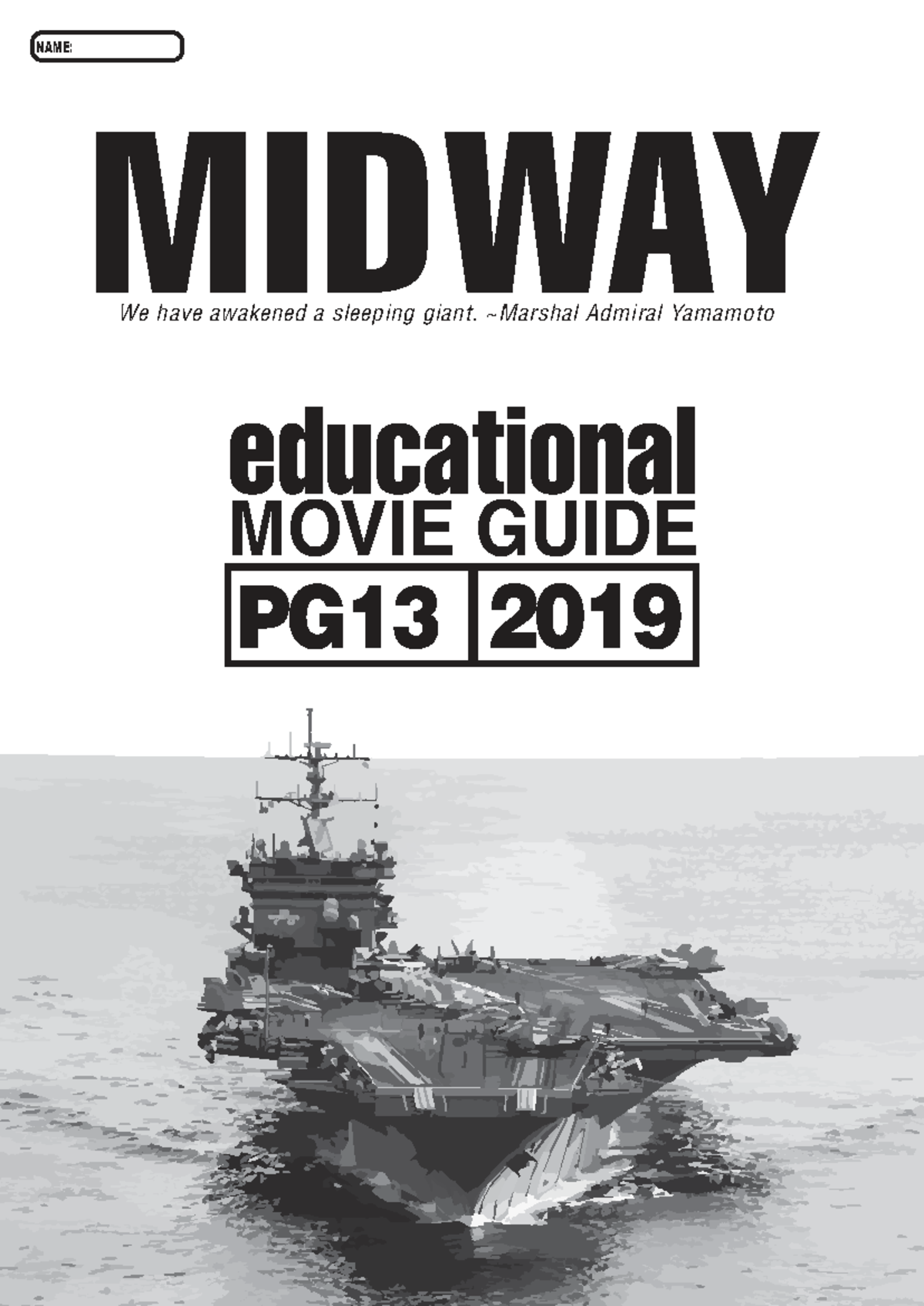 Midway (PG13 - 2019) Movie Guide: Key Insights & Analysis - Studocu