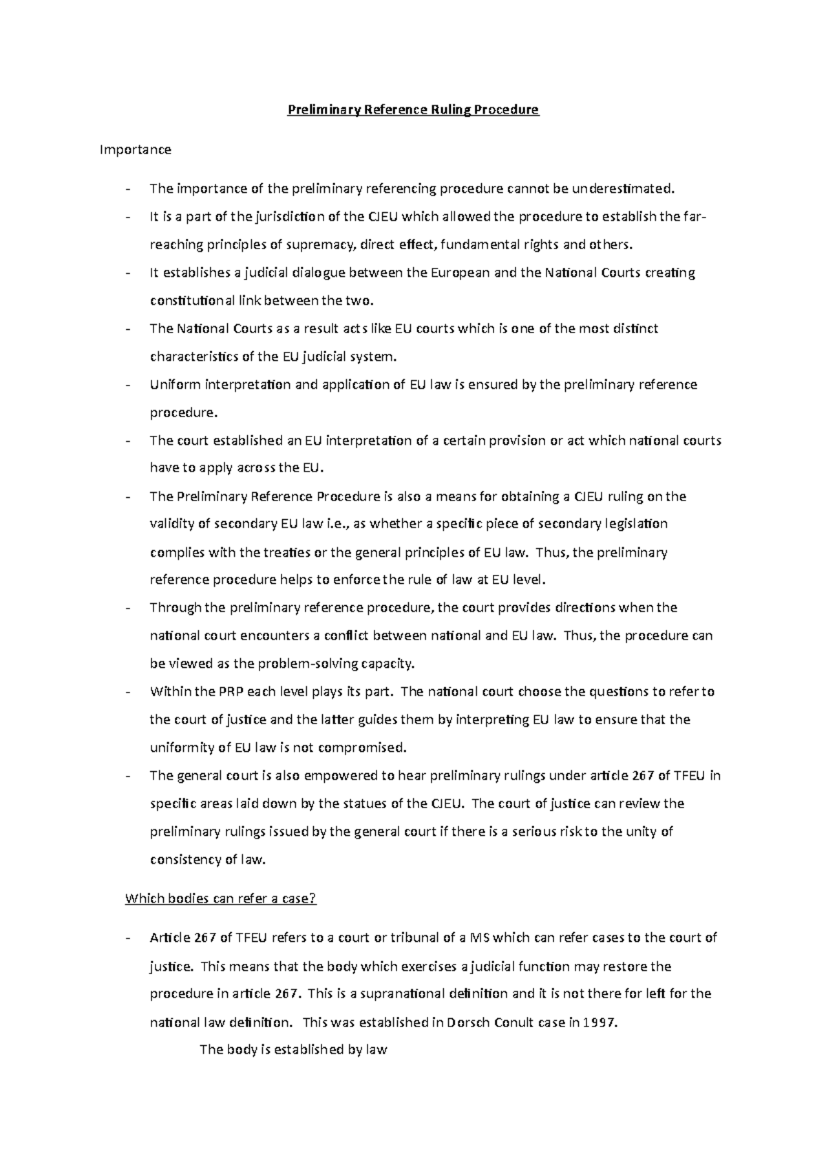 Preliminary Reference Ruling Procedure - Preliminary Reference Ruling ...