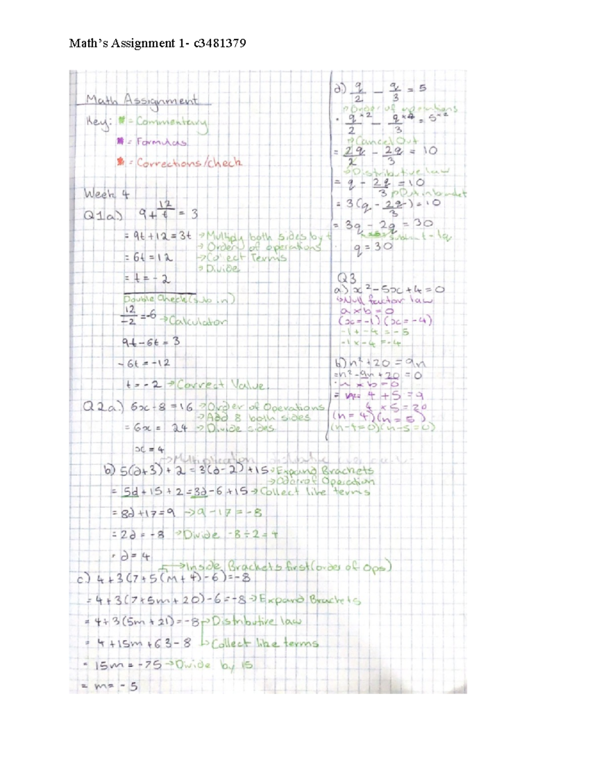 Algebra: Exploring Whole Number Solutions with Wolfram Alpha - Studocu