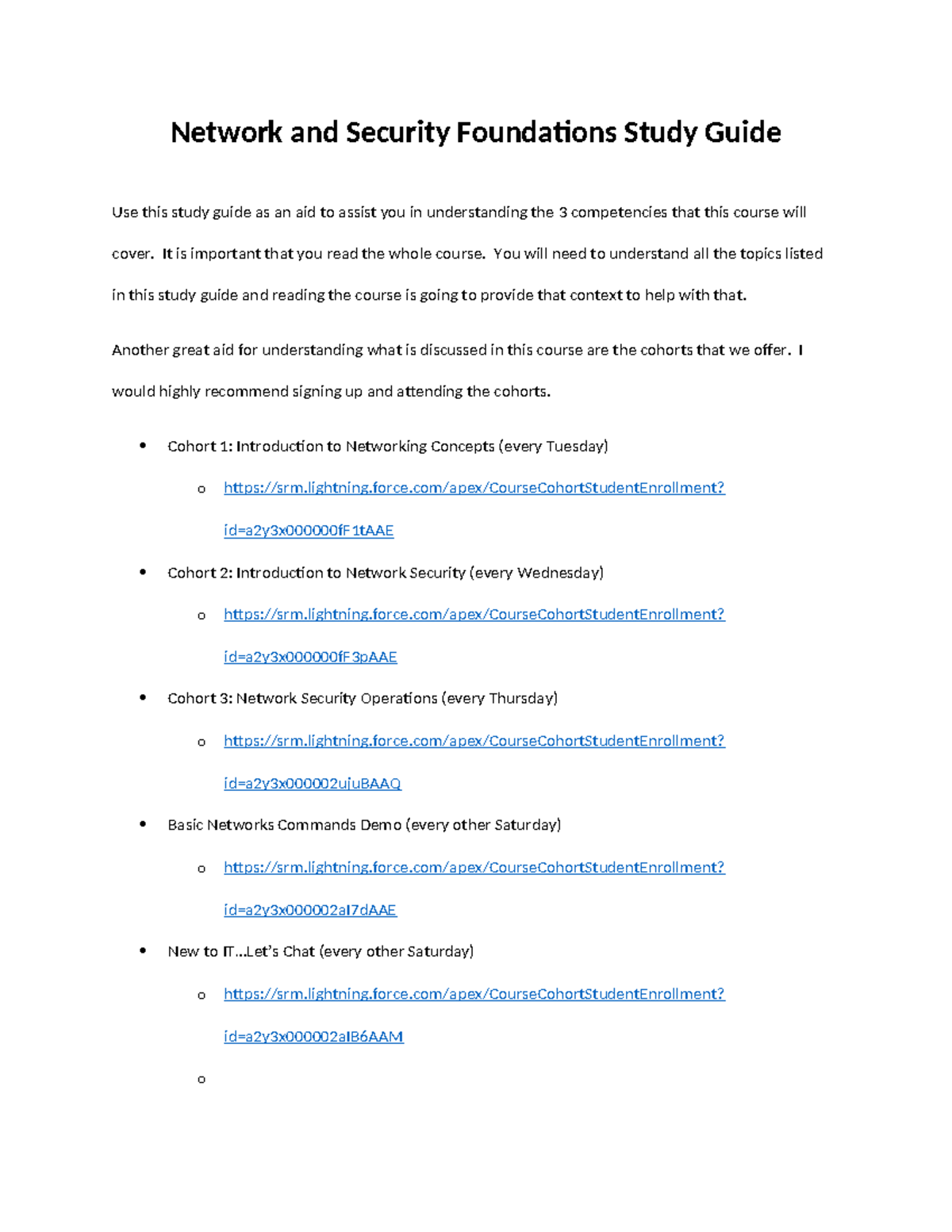Study Guide - work - Network and Security Foundations Study Guide Use ...