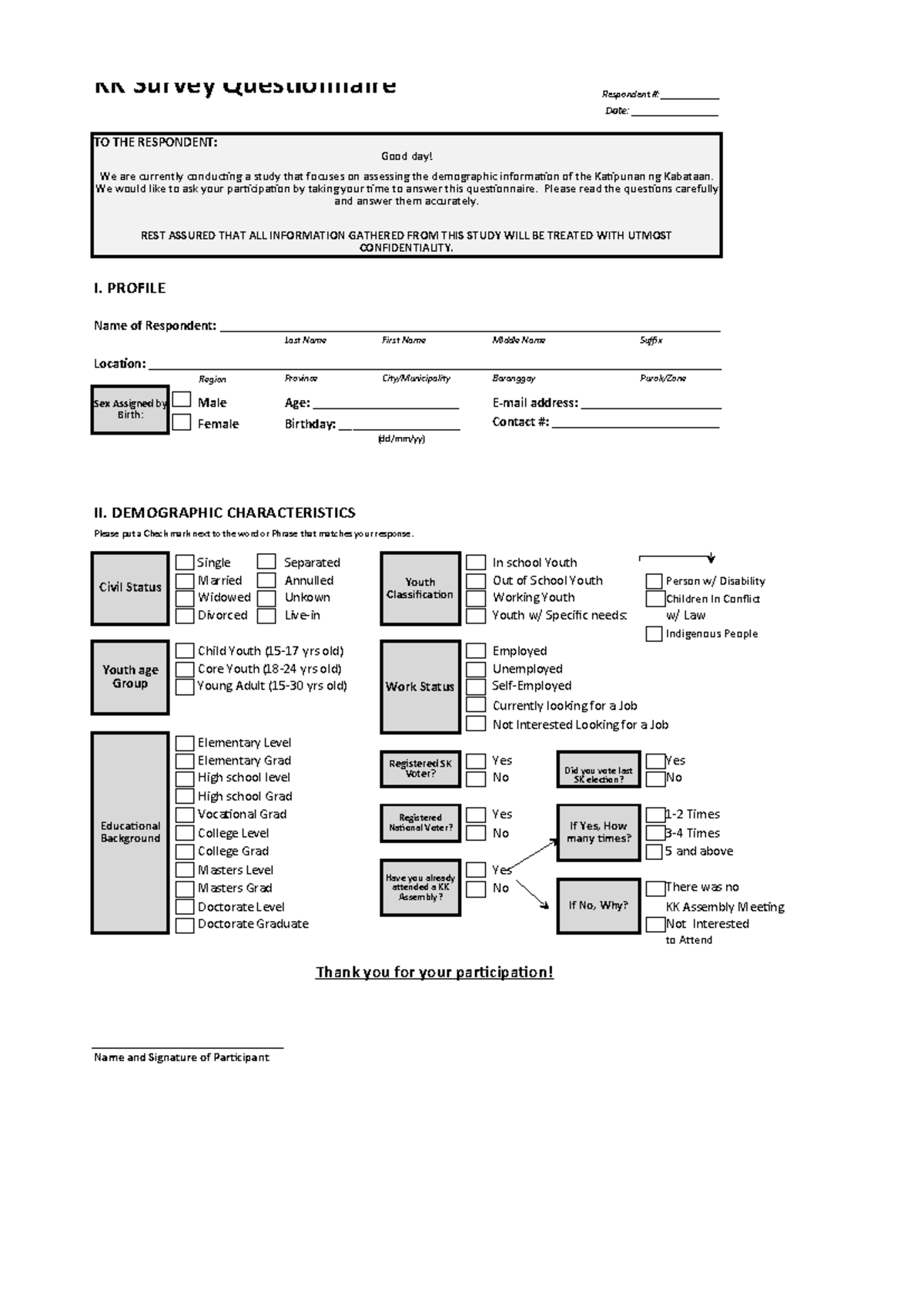 Sk-kk-survey-and-database compress - KK Survey Questionnaire Respondent
