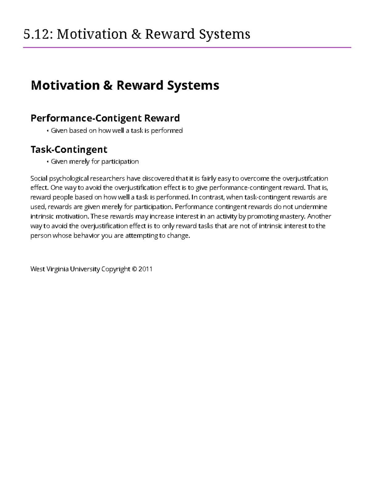 View of 5.12: Motivation and Reward Systems - Performance vs. Participation ...