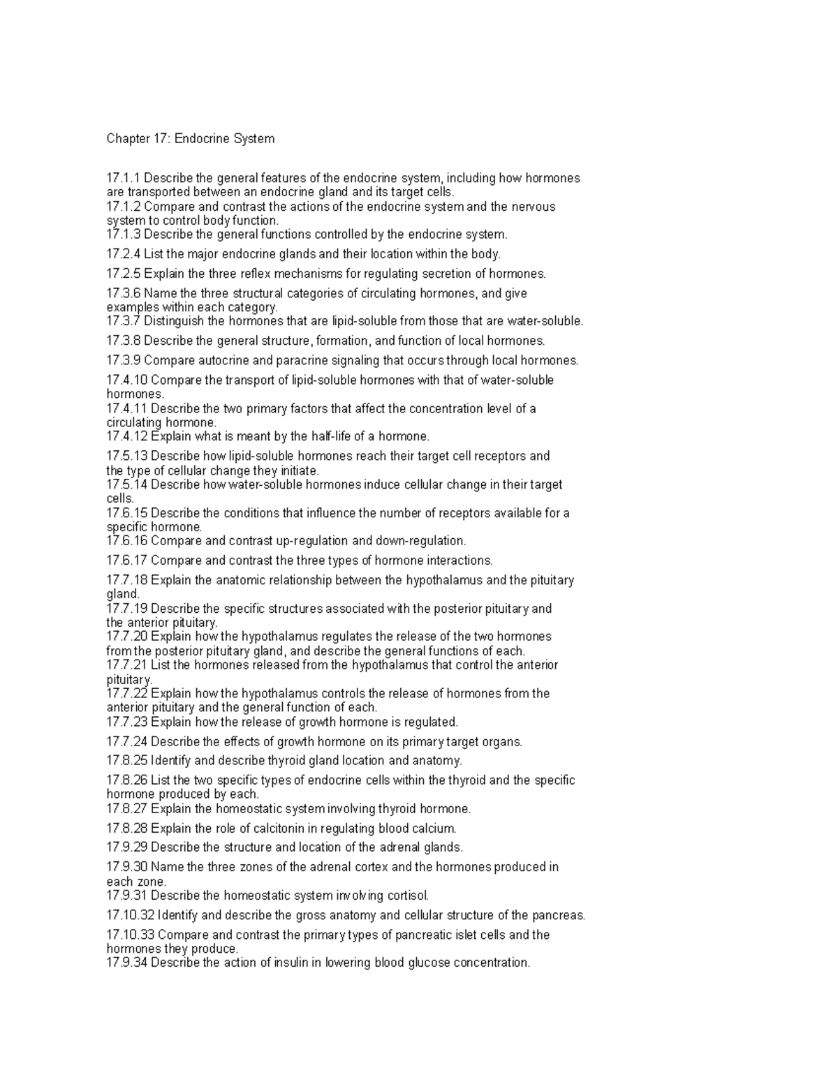 BIO 201 LEC 1 Study Guide: Endocrine & Cardiovascular Systems - Studocu