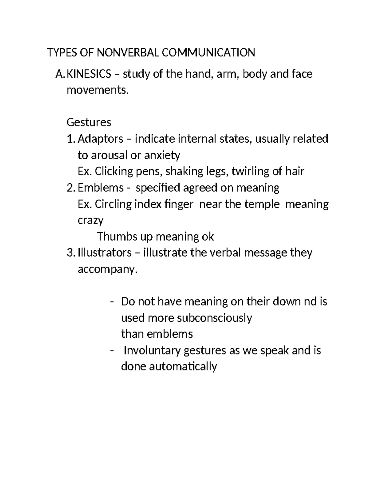 Haptics Nonverbal Communication Tagalog