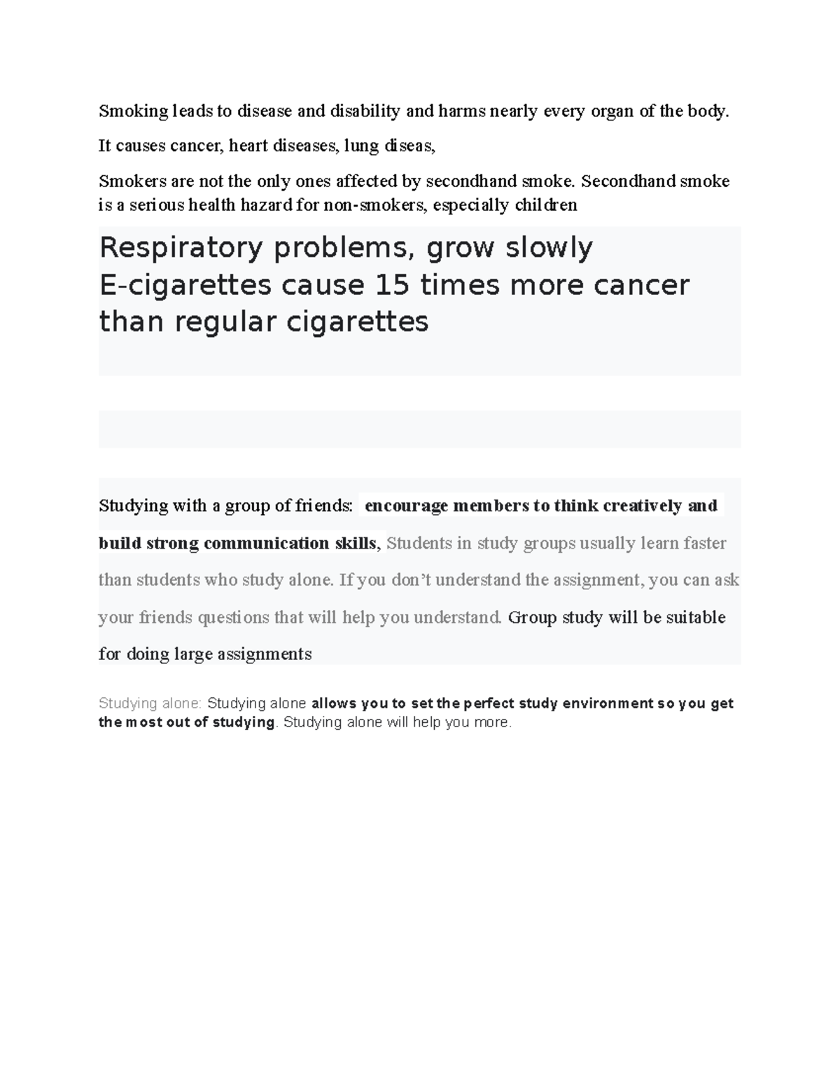 Smoking leads to disease and disability and harms nearly every organ of ...