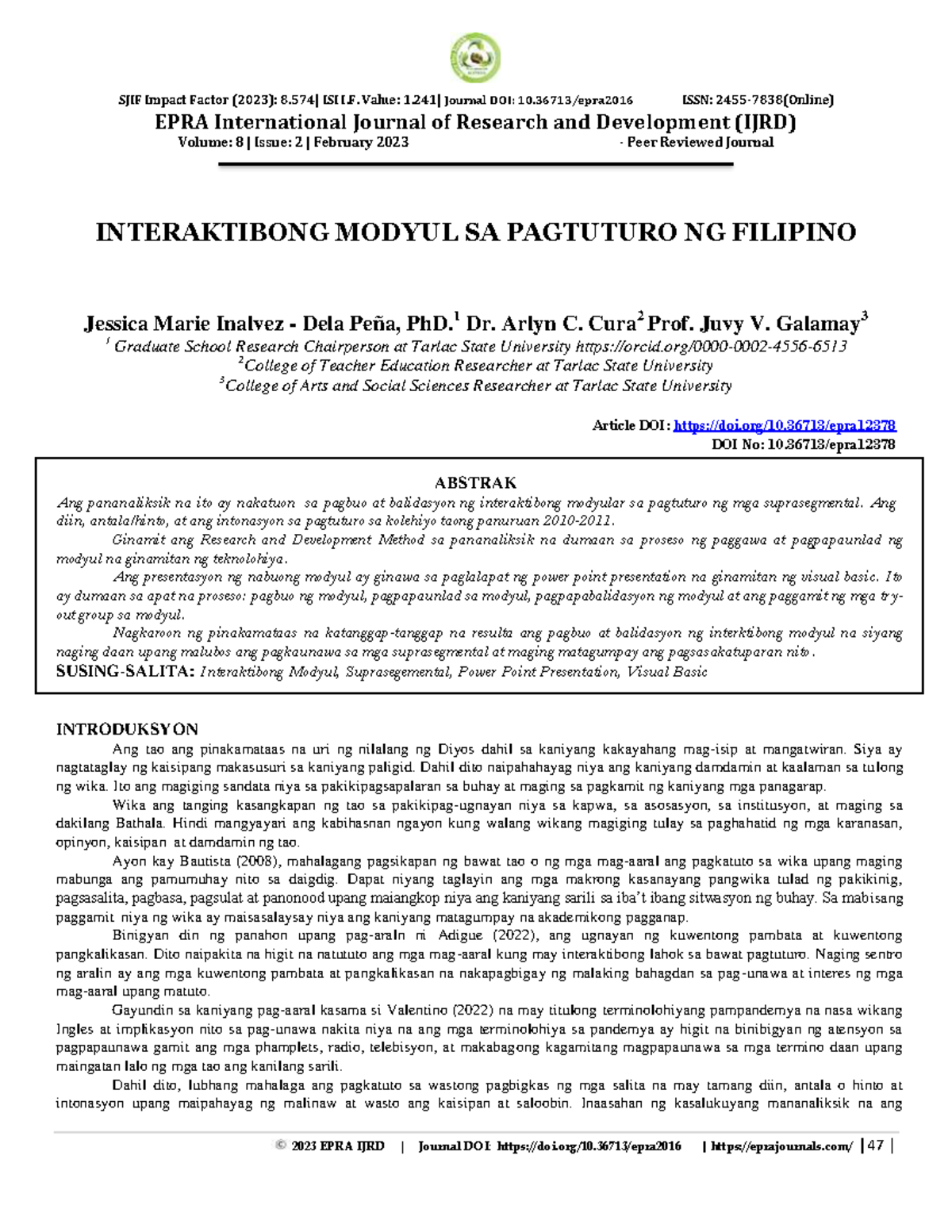 304pm 11.EPRA Journals 12378 - EPRA International Journal of Research ...