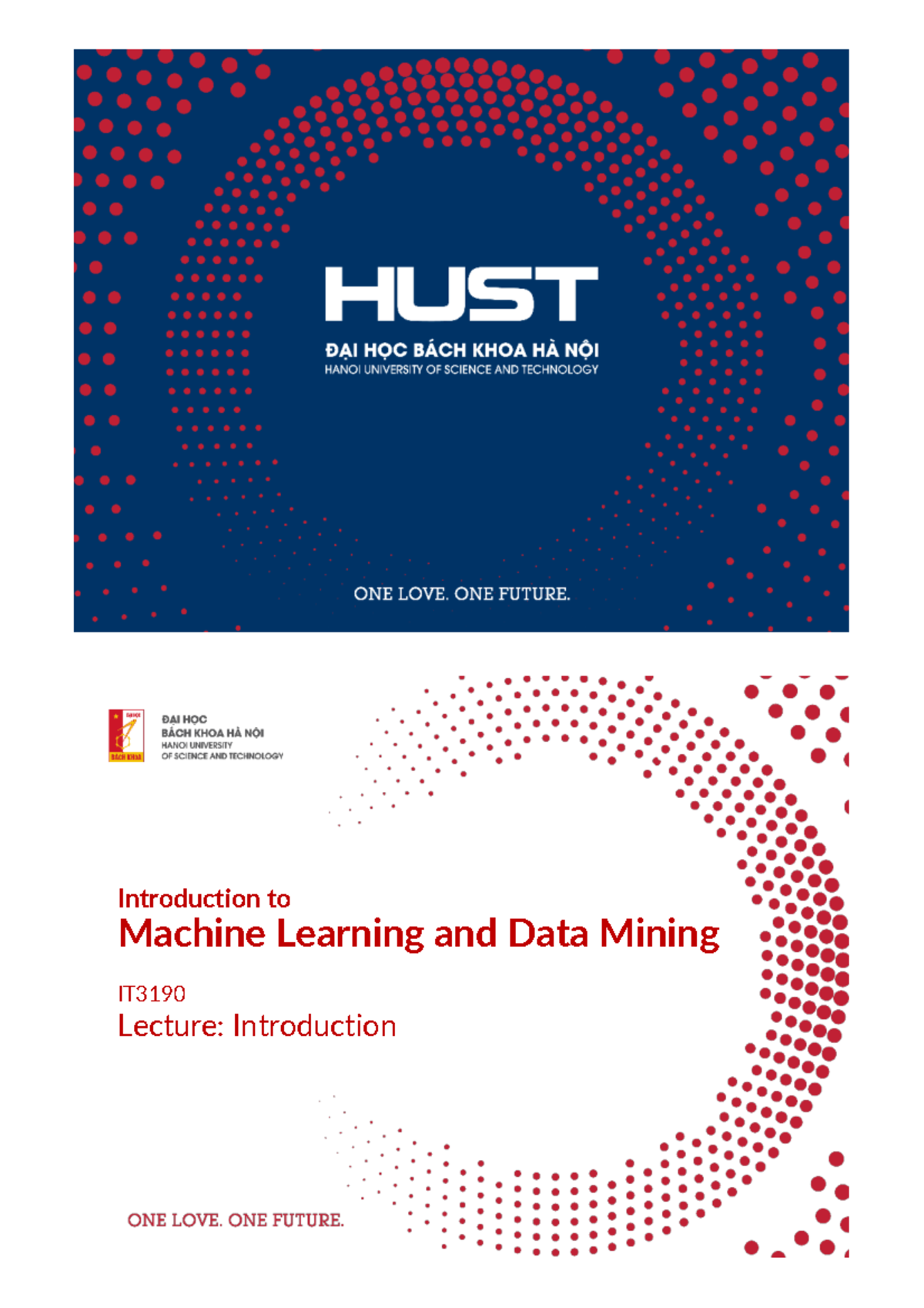 IT3190 Lecture: Introduction to Machine Learning and Data Mining - Studocu