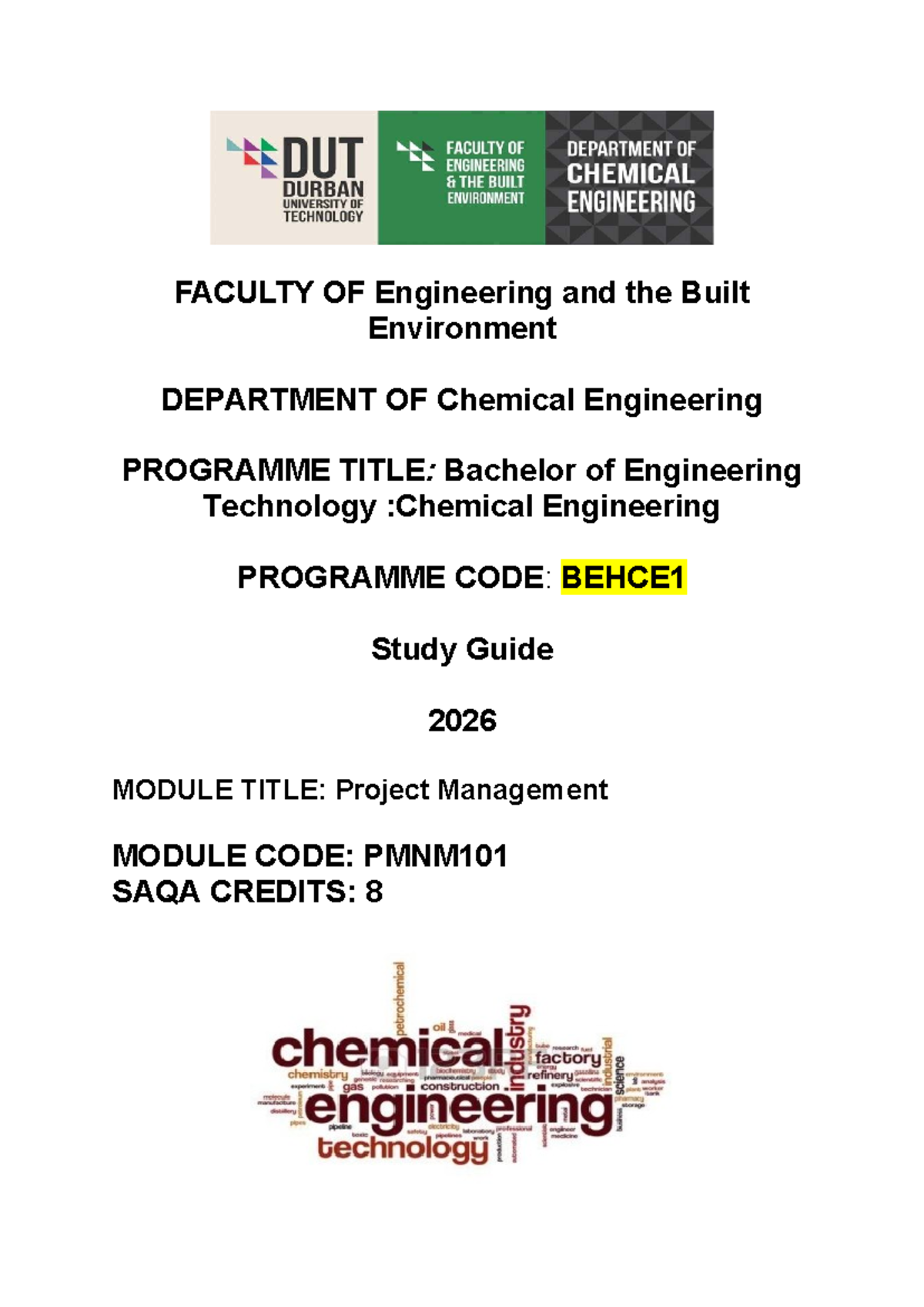 Project Management Study Guide 2026 for PMNM101 - Studocu
