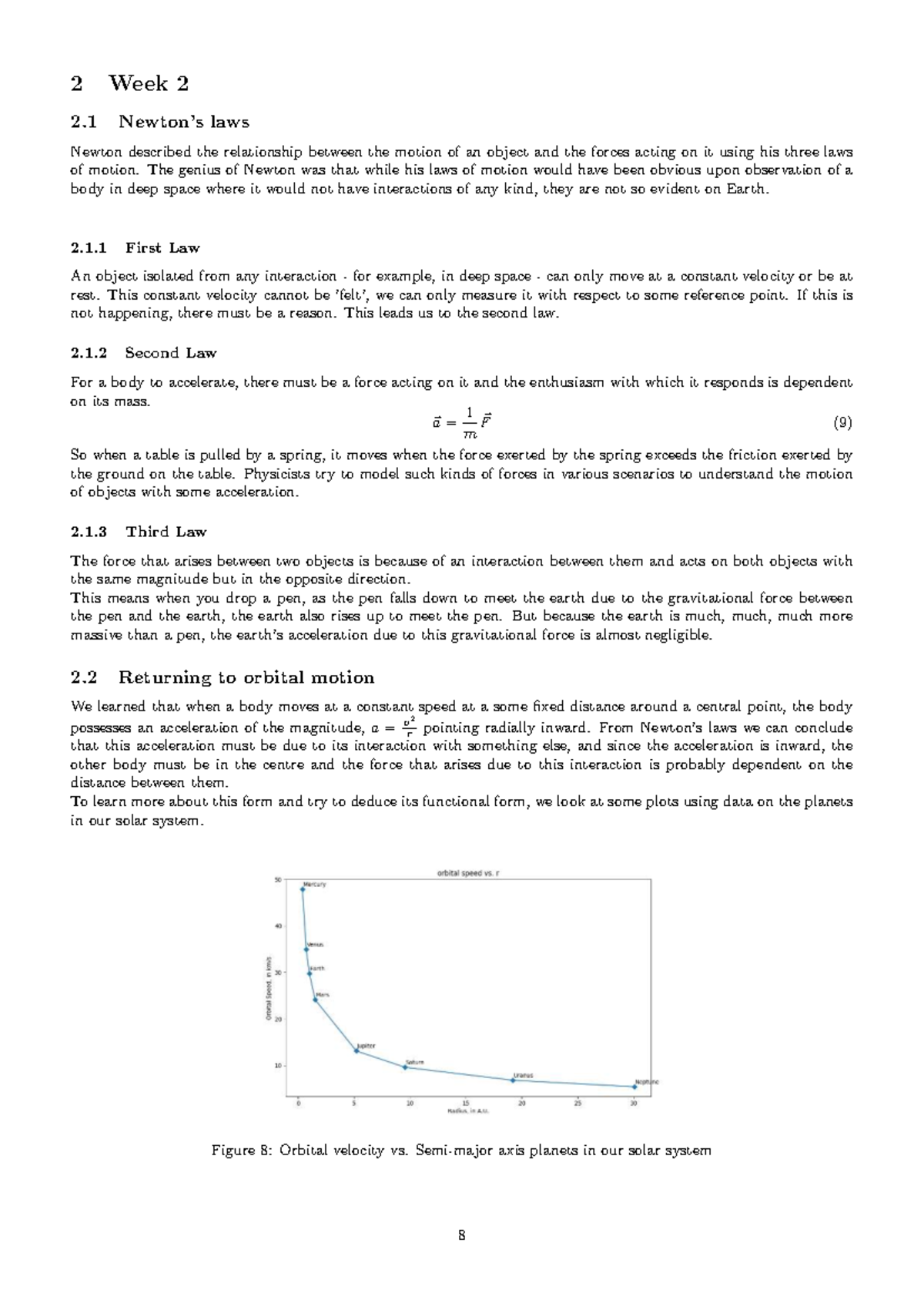 POS 2 - Newton's Laws of Motion and Orbital Mechanics Notes - Studocu