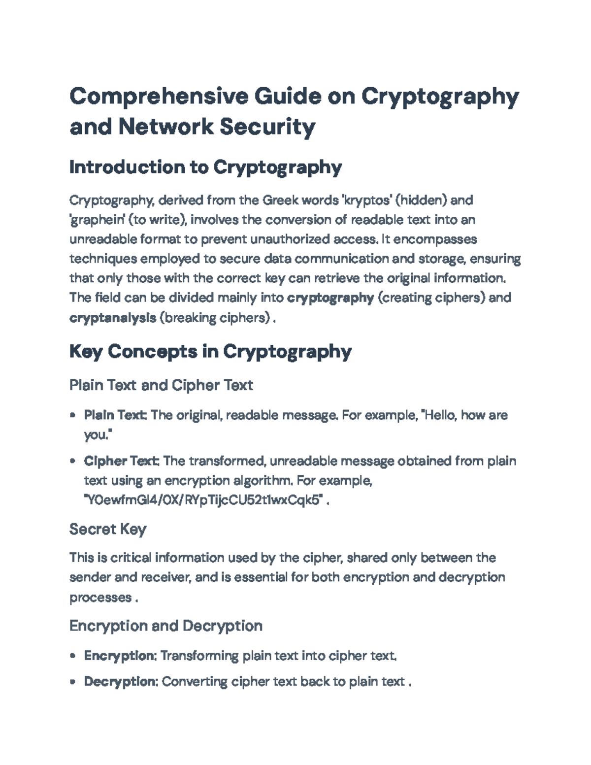 Comprehensive Guide to Cryptography & Network Security Techniques ...