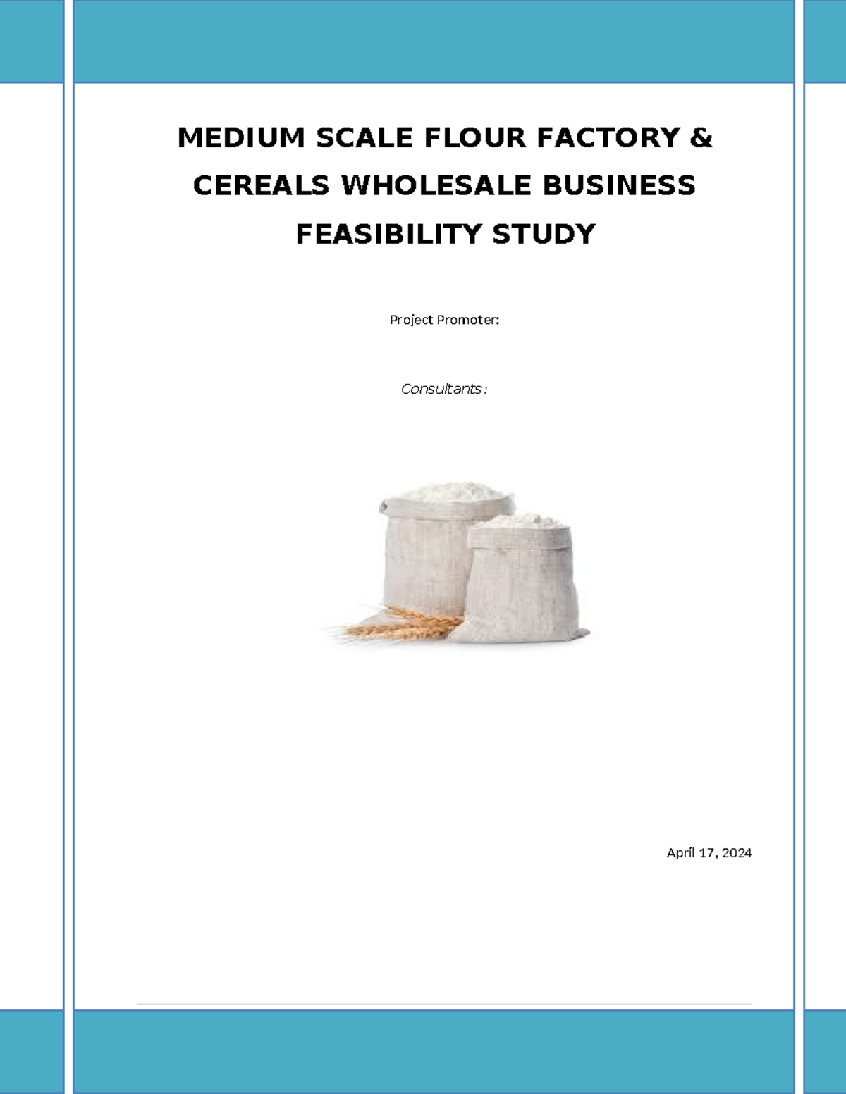 Feasibility Study for Medium Scale Flour Factory & Wholesale Business ...