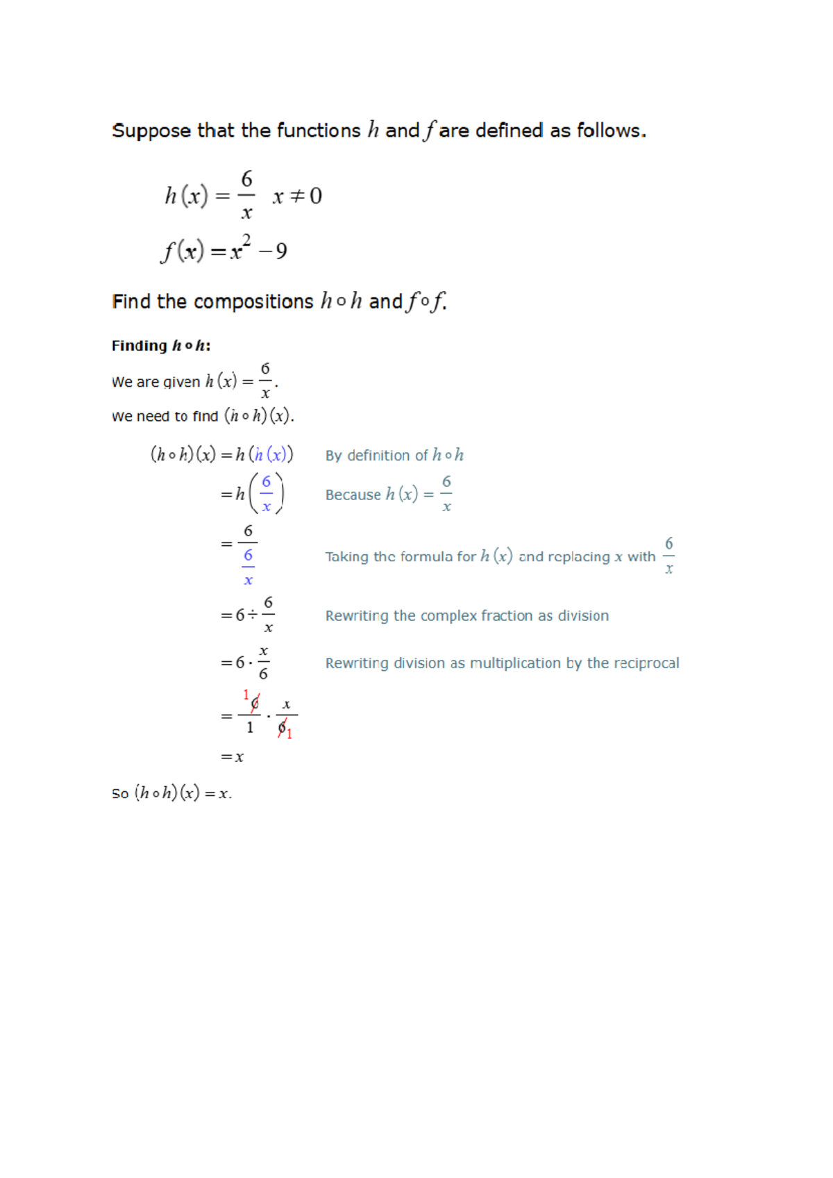 Study Guide-1: Final Exam Review for Math 4 Functions and Compositions ...